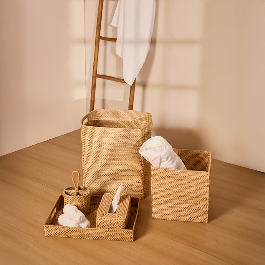 Boston Handwoven Rattan Basket-Natural