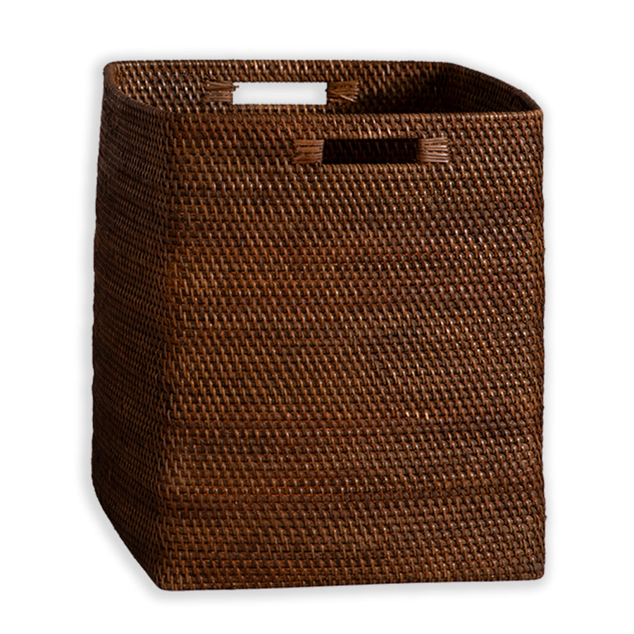 Boston Handwoven Rattan Basket-Walnut