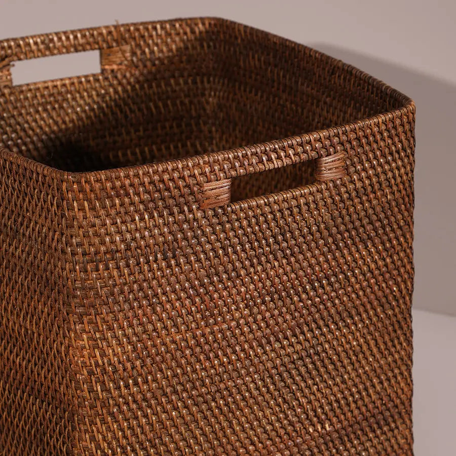 Boston Handwoven Rattan Basket-Walnut Quilt Avenue
