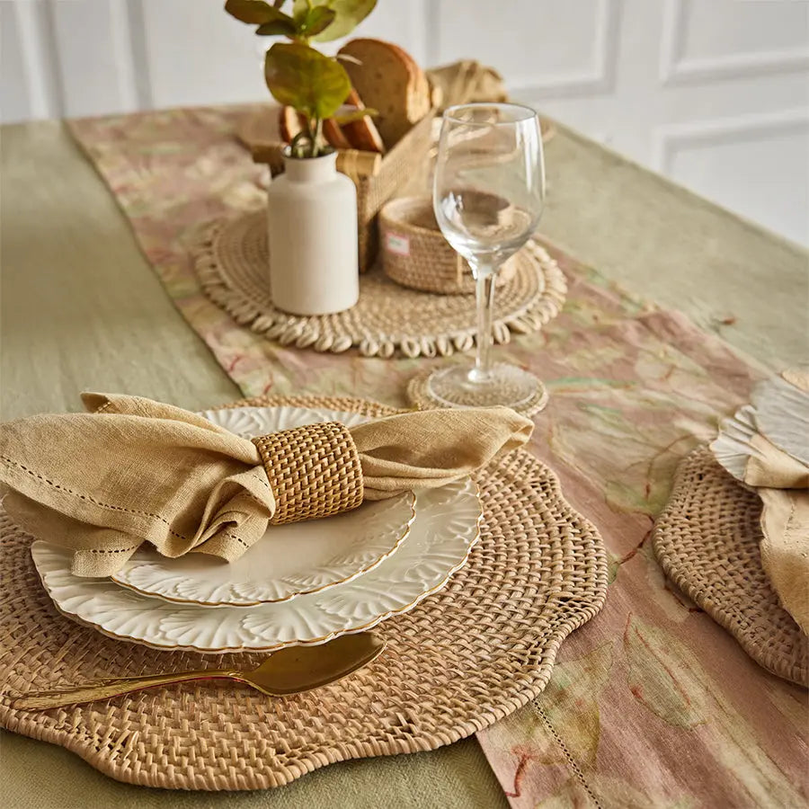 Ferrara Handwoven Rattan Star Placemat-Natural Quilt Avenue