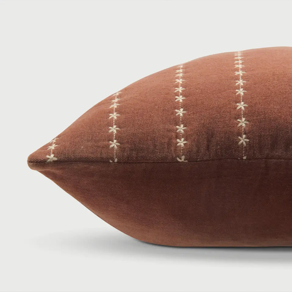 Sitara Rhubarb Velvet Cushion Cover SanctuaryLiving