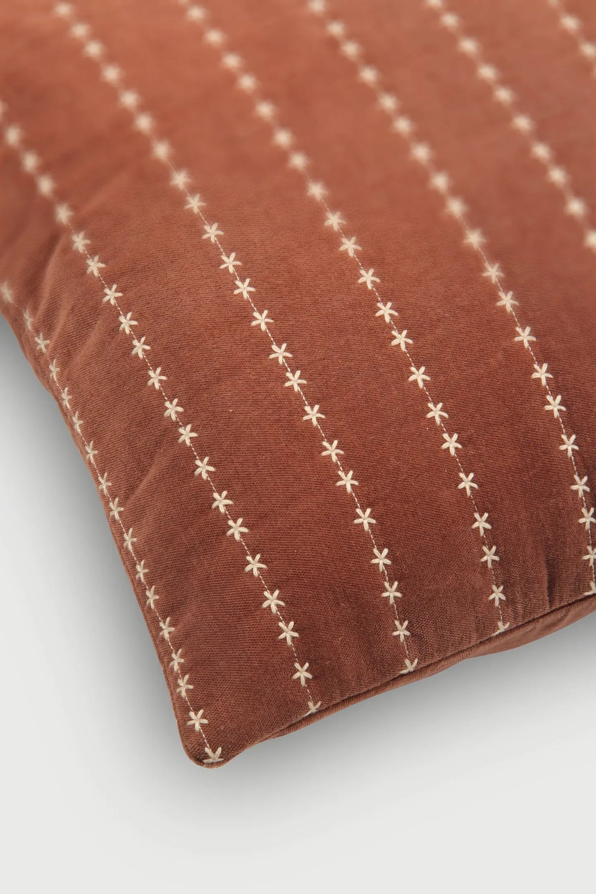 Sitara Rhubarb Velvet Cushion Cover SanctuaryLiving