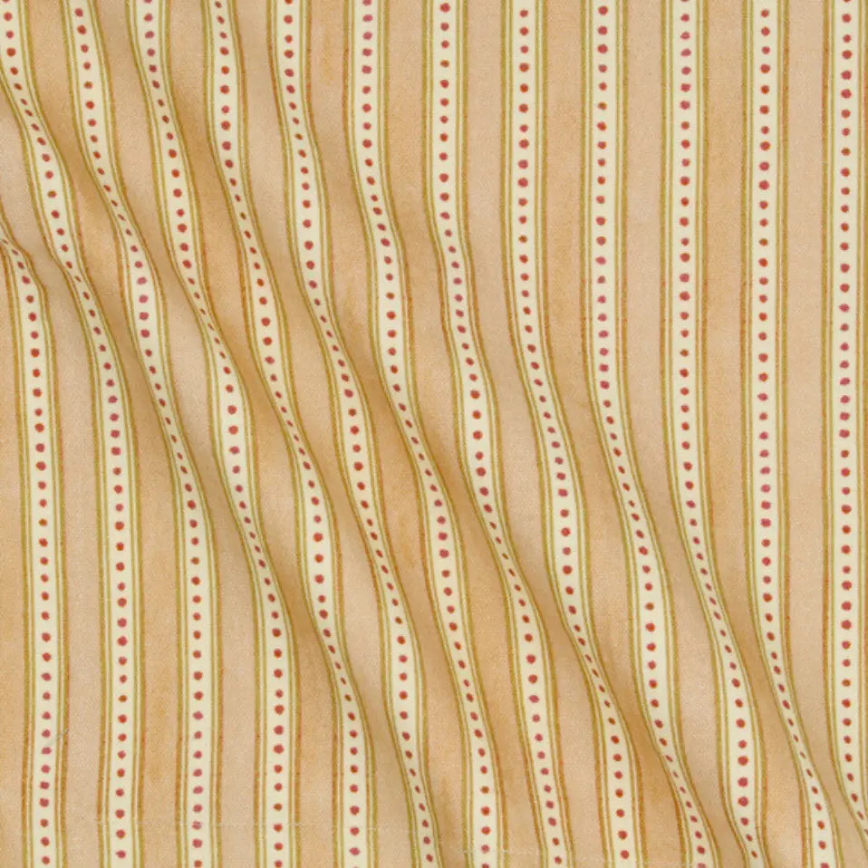 River Apricot Printed Cotton Slub Fabric SanctuaryLiving