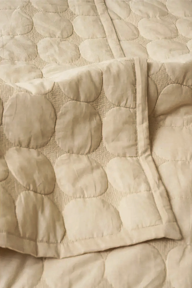 Zen Beige Cotton Quilted Bedding Set