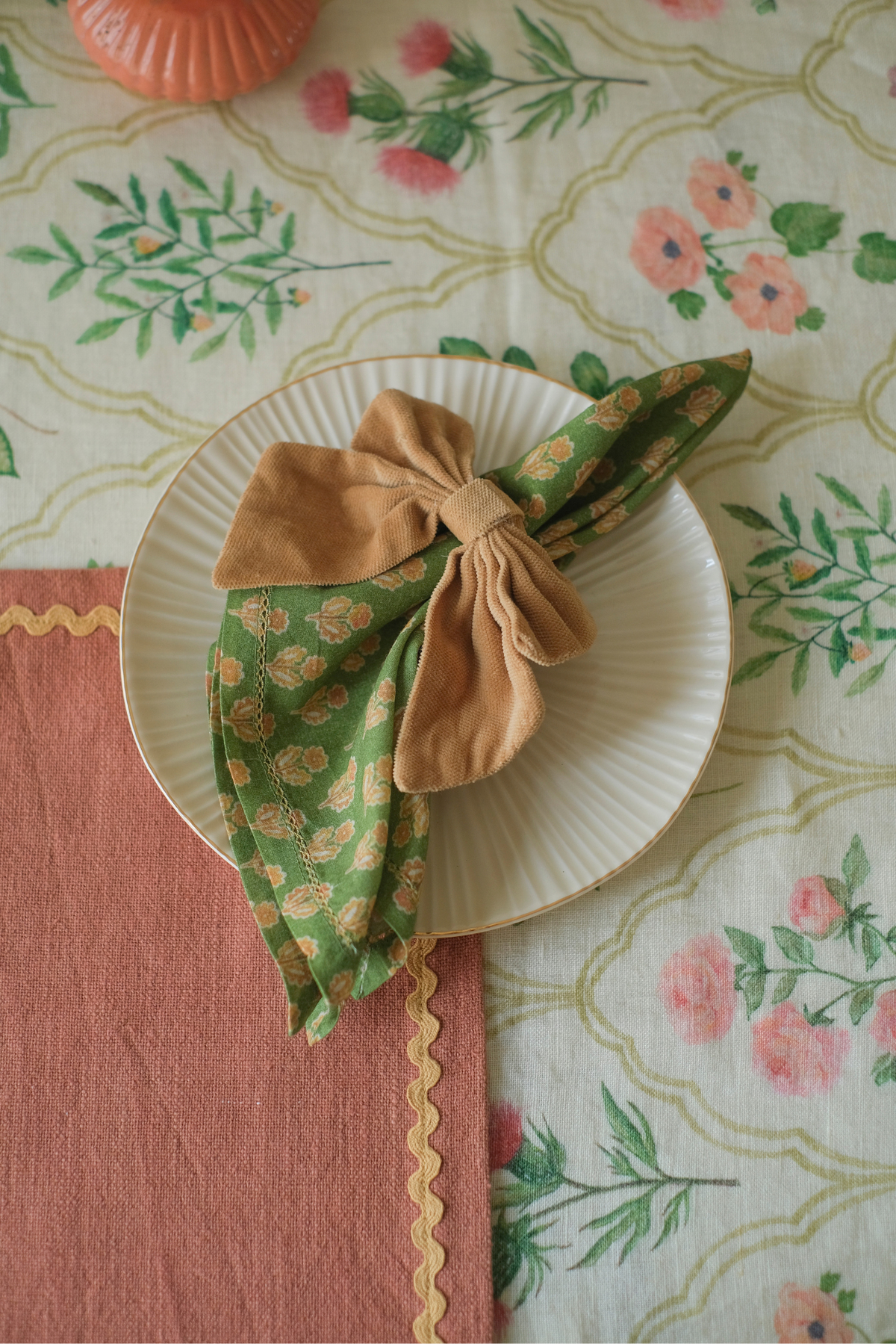 Sand Velvet Napkin Rings-Set of 4