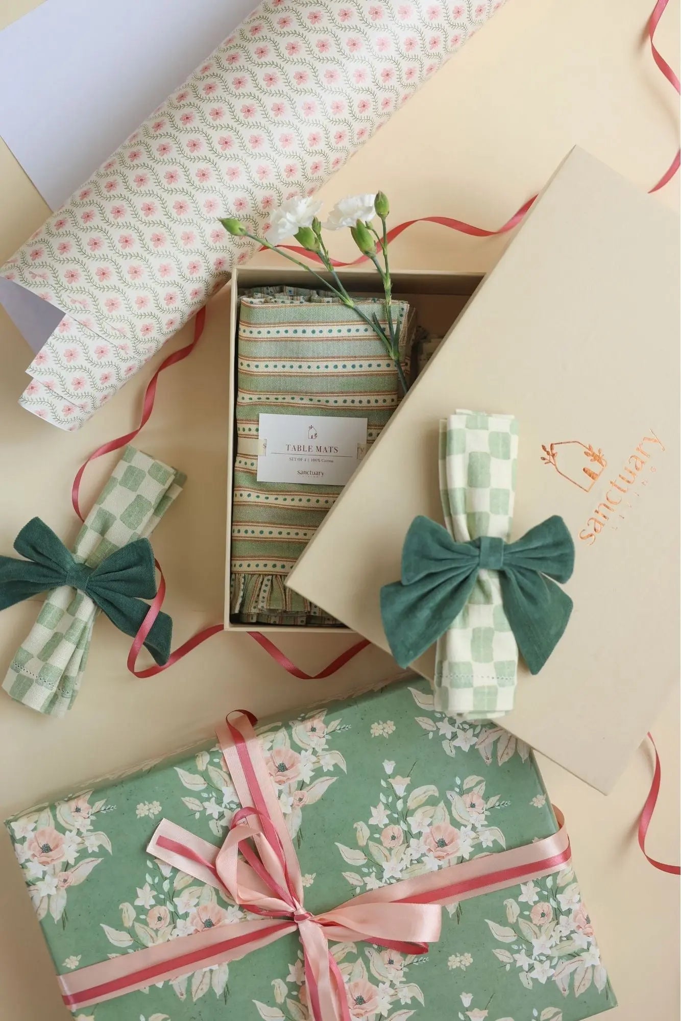 River Fern Ruffle Table Mats-Set of 2 SanctuaryLiving