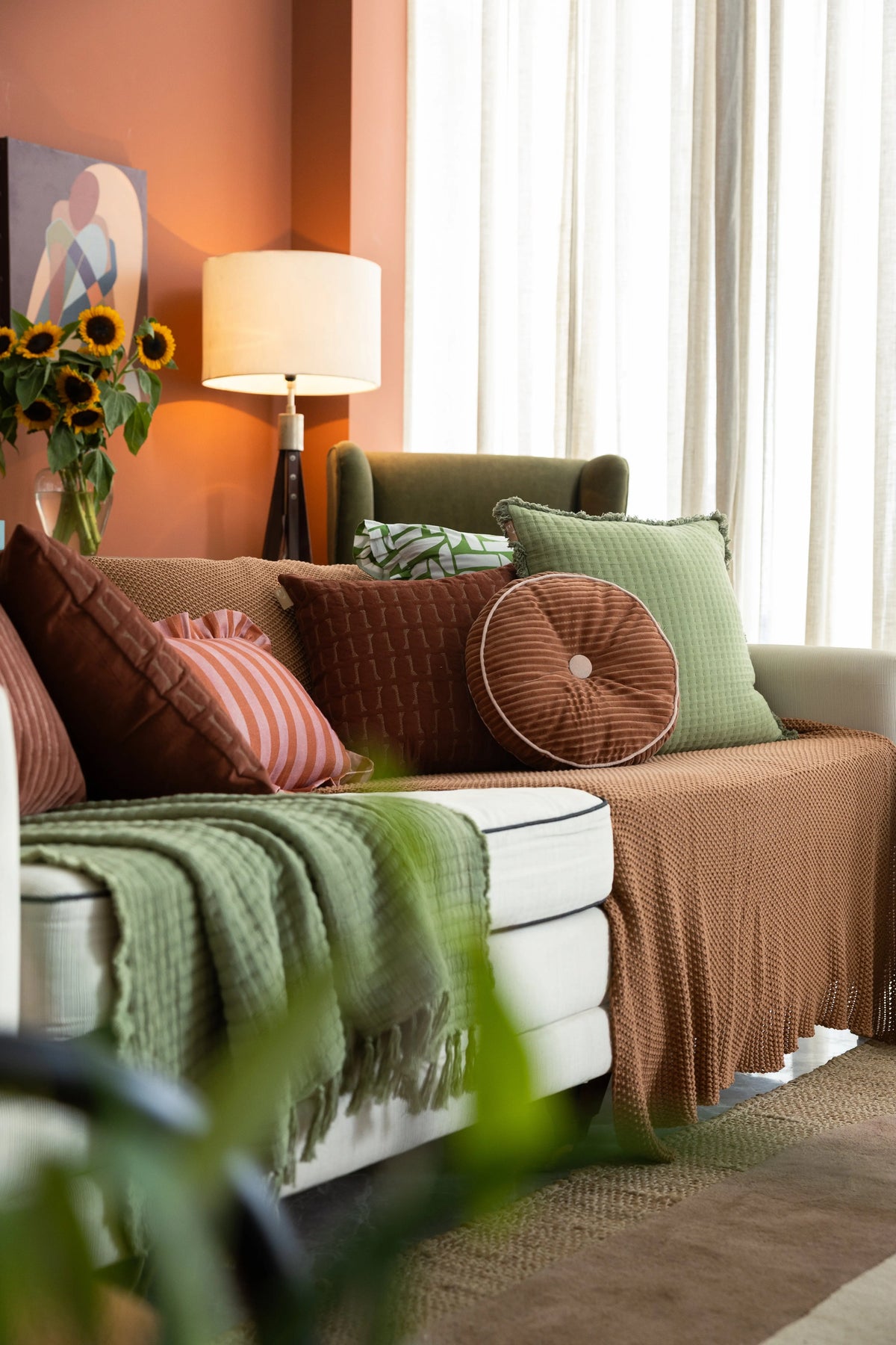 Spice Moss Knit Throw SanctuaryLiving