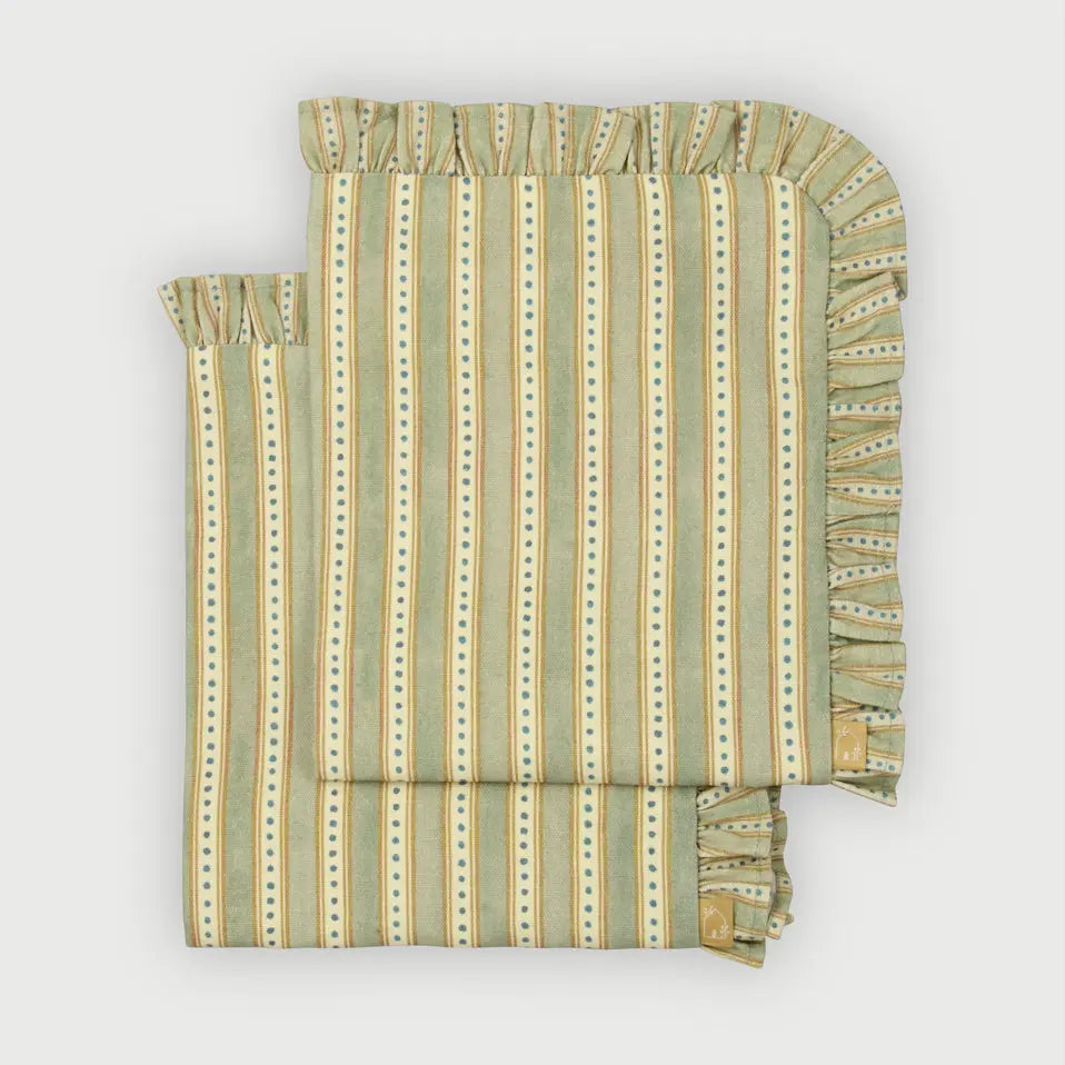 River Fern Ruffle Table Mats-Set of 2 SanctuaryLiving