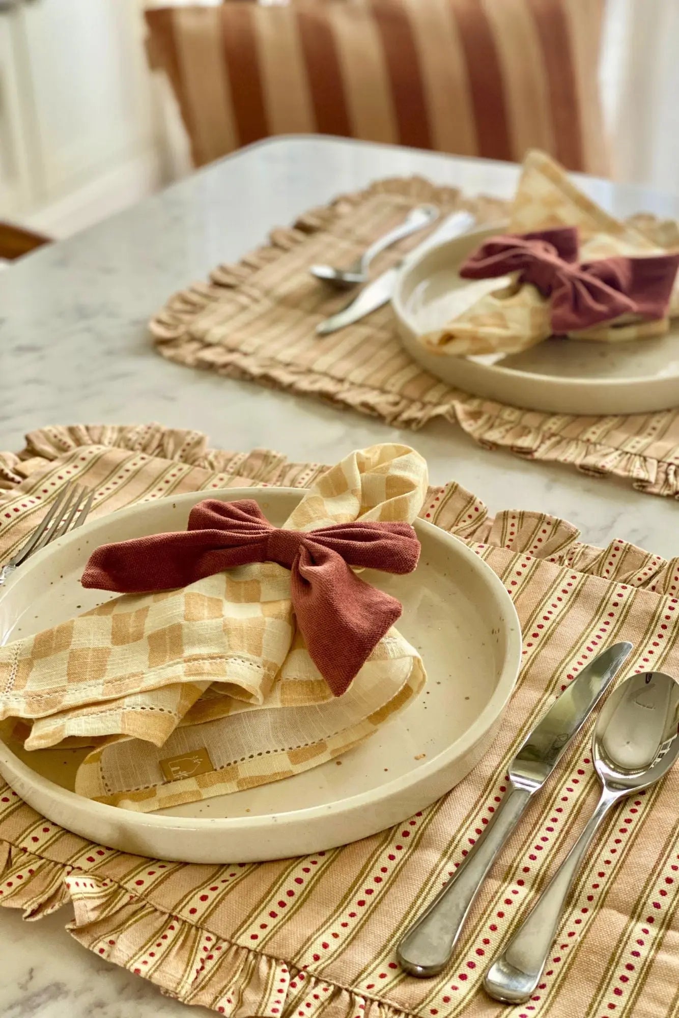 Rhubarb Velvet Napkin Rings-Set of 4 SanctuaryLiving