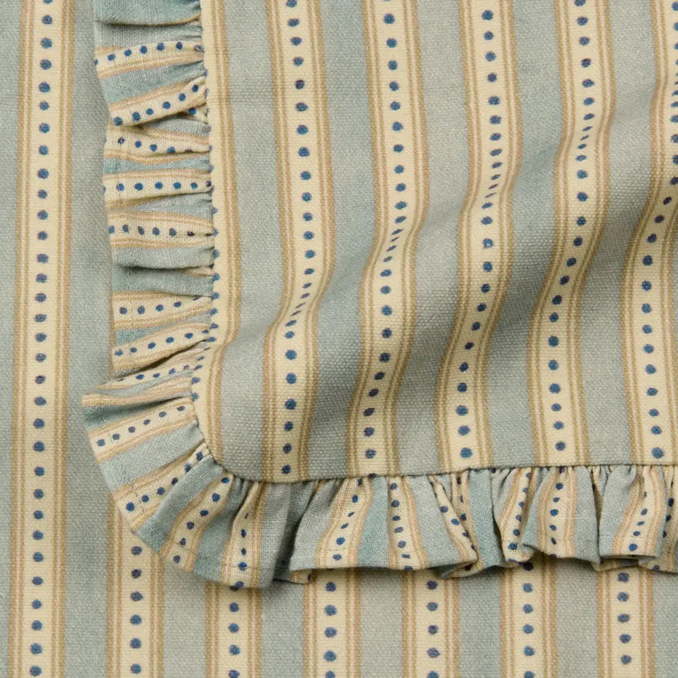 River Soft Blue Ruffle Table Mats-Set of 2 SanctuaryLiving