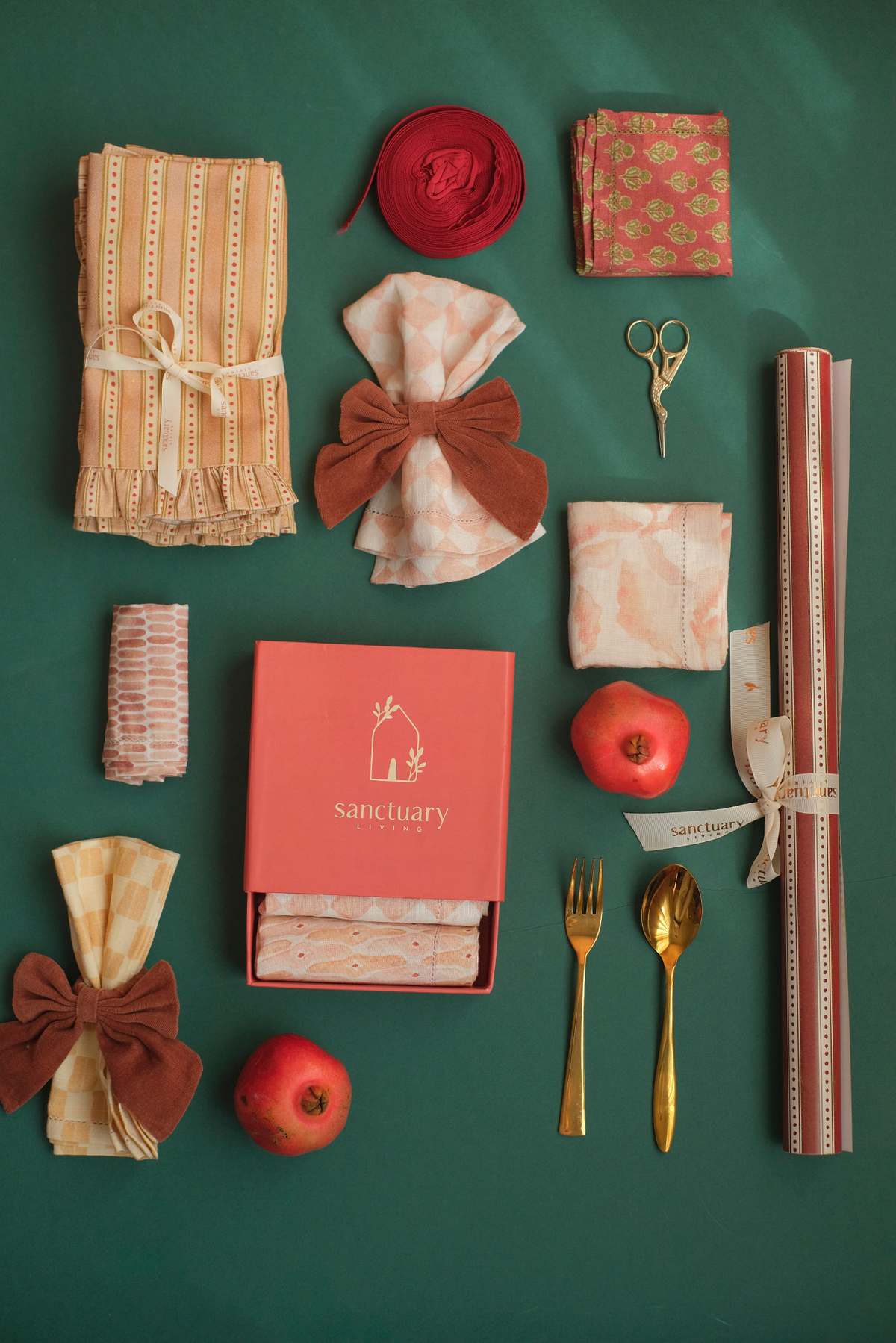 Cascade Teal Napkins Gift Set SanctuaryLiving