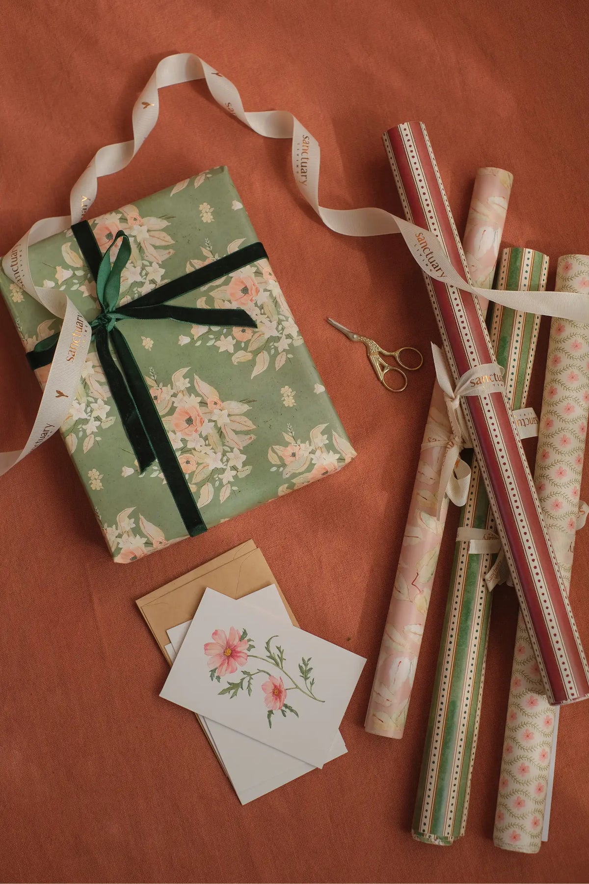 Clara Carmine Gift Set-Mats & Napkins SanctuaryLiving