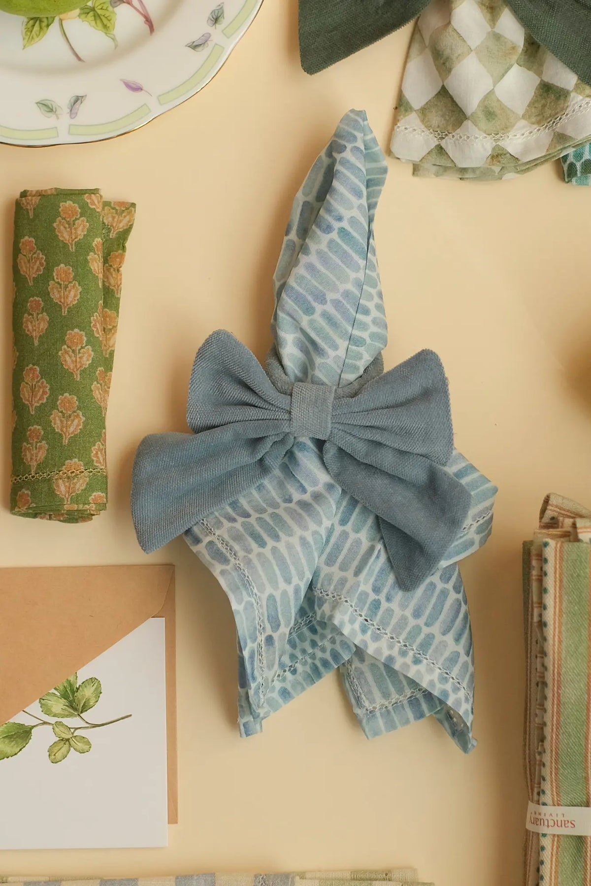 Teal Velvet Napkin Rings-Set of 4 SanctuaryLiving