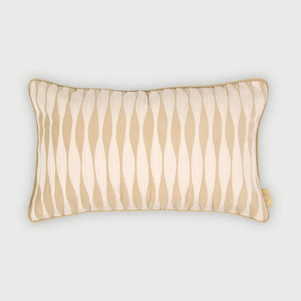 Ripple Oatmeal Oblong Cushion Cover SanctuaryLiving
