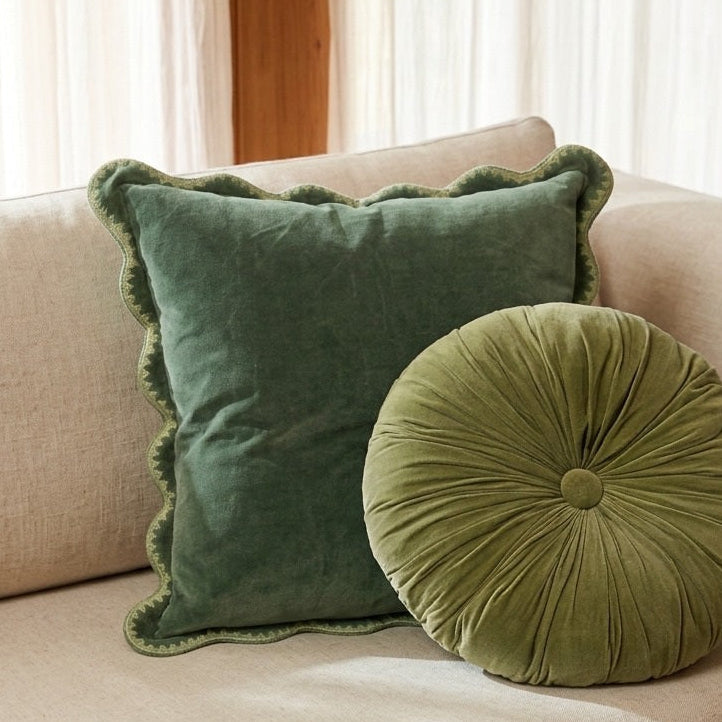 Mirage Scallop Eucalyptus Cushion Cover