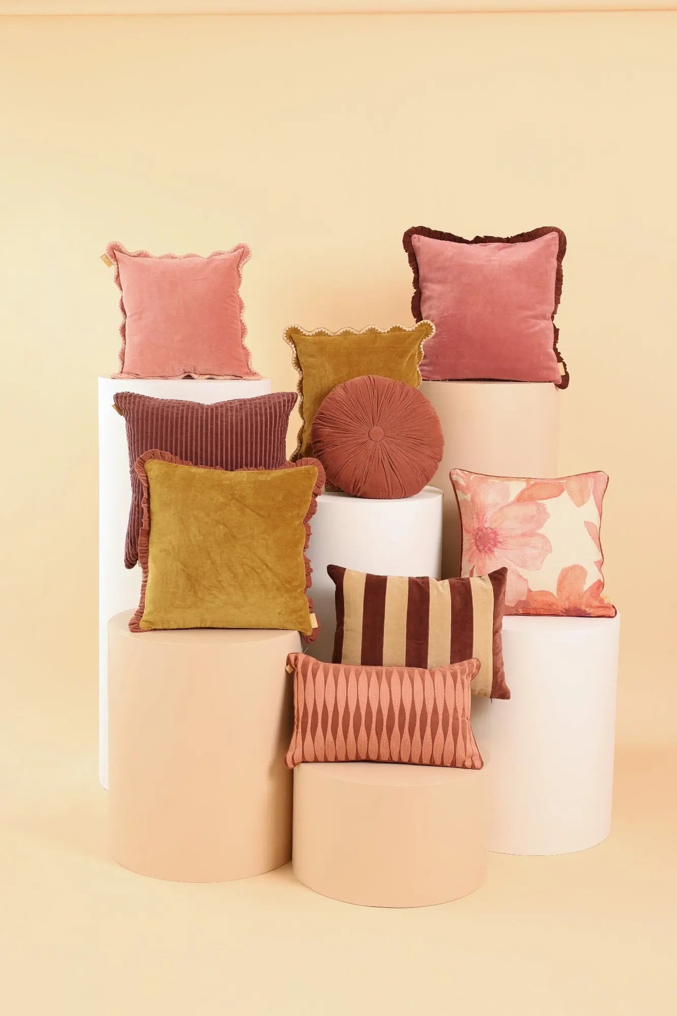 Mirage Scallop Deep Ochre Cushion Cover SanctuaryLiving