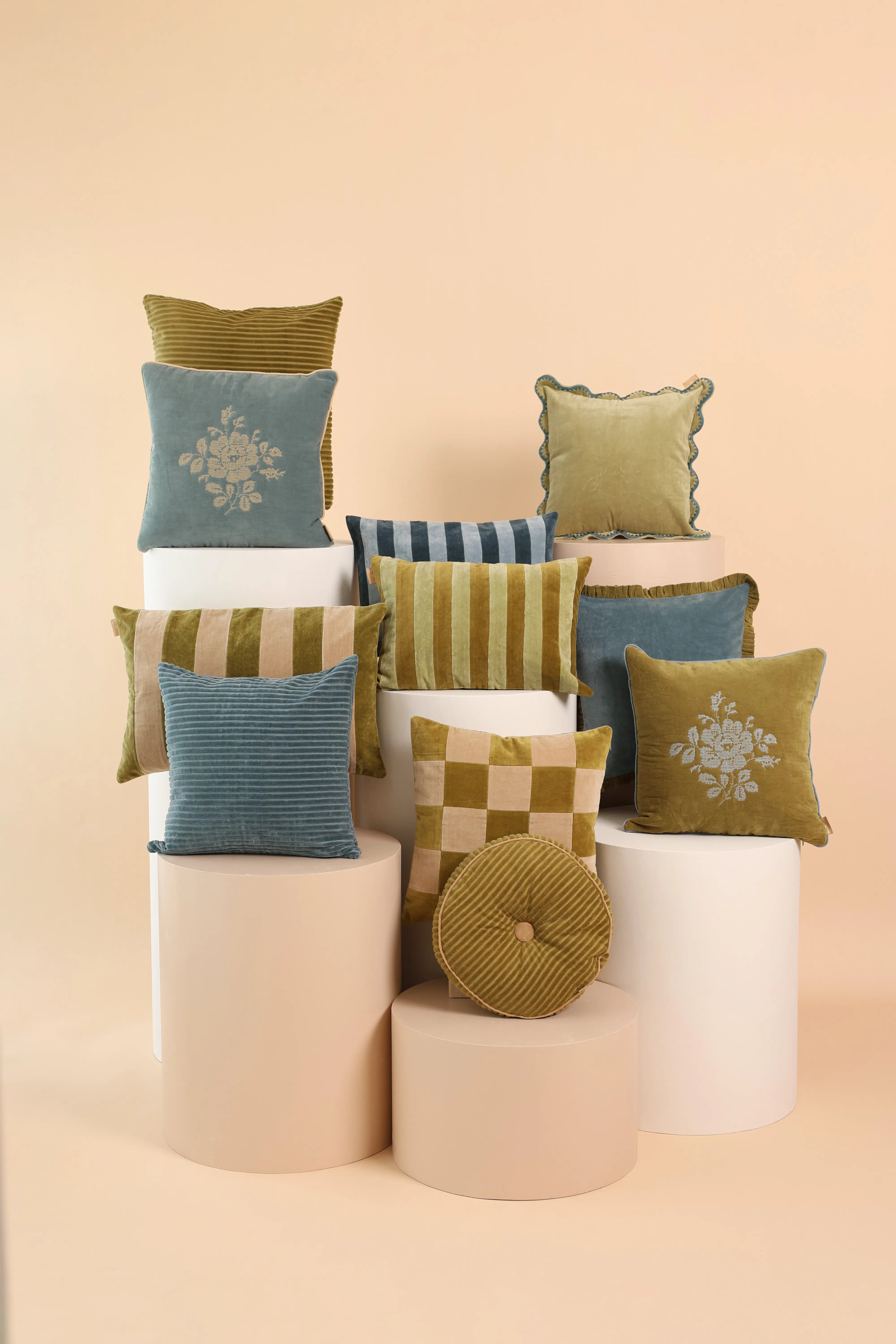 Mirage Scallop Moss Green Cushion Cover SanctuaryLiving