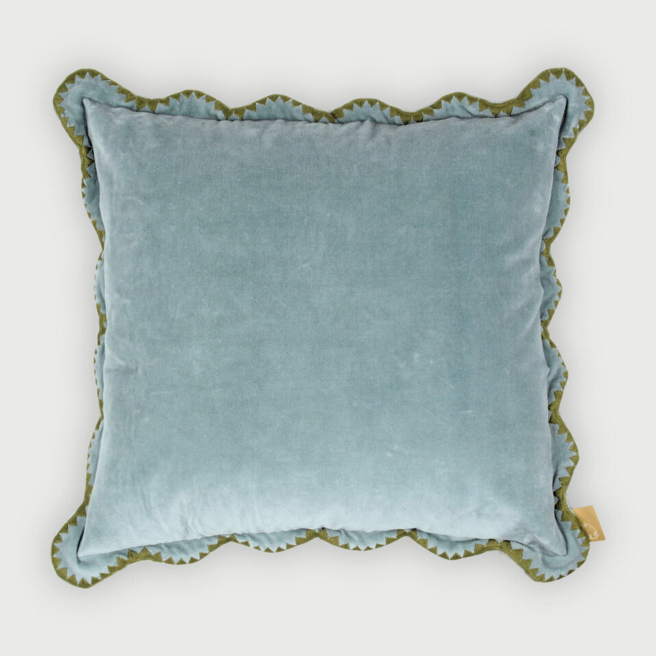 Mirage Scallop Soft Blue Cushion Cover