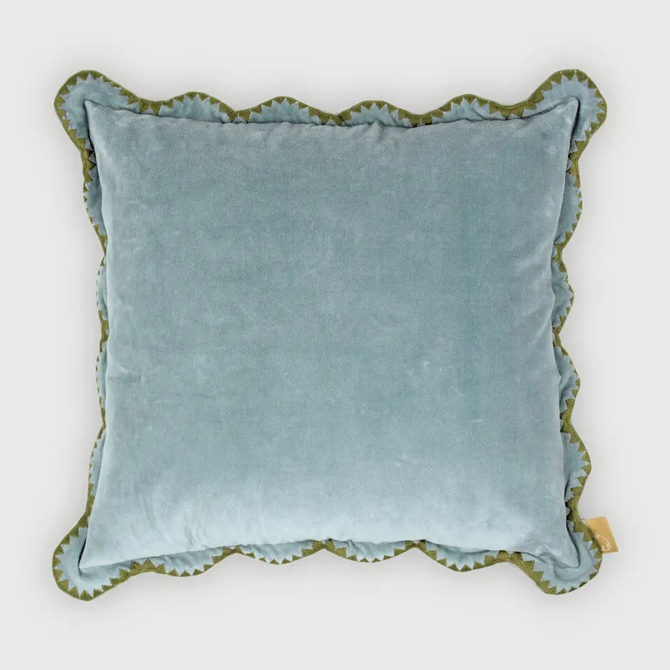 Mirage Scallop Soft Blue Cushion Cover SanctuaryLiving