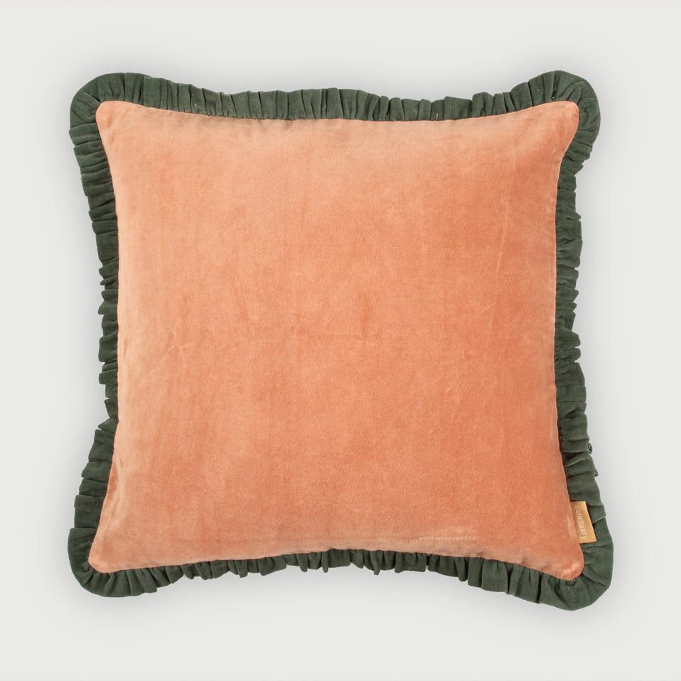 Jasper Ruffle Apricot Cushion Cover