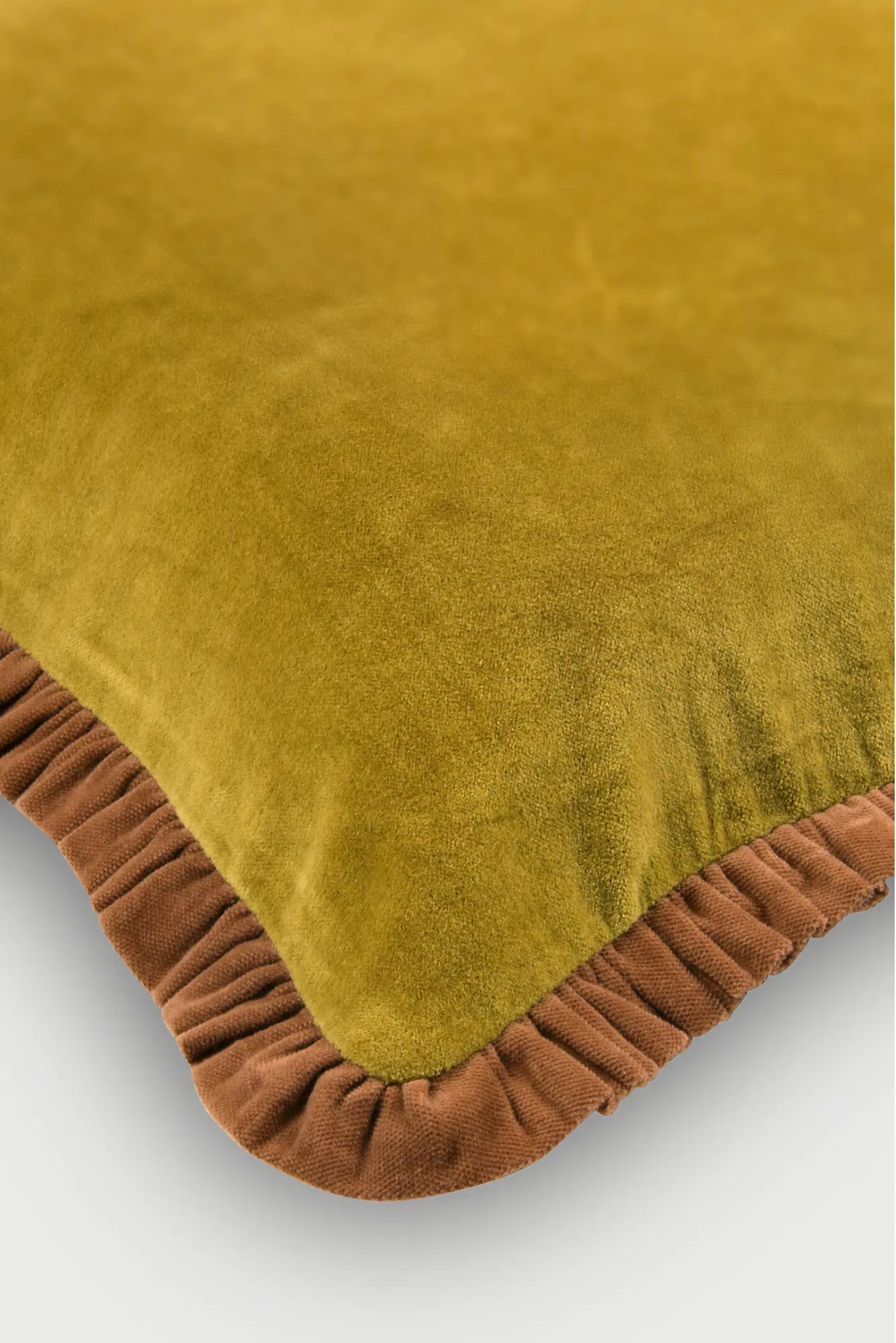 Jasper Ruffle Deep Ochre Cushion Cover SanctuaryLiving