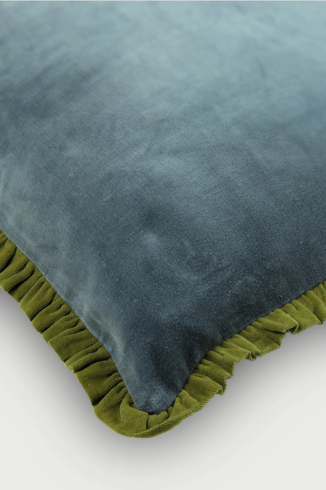 Jasper Ruffle Teal Cushion Cover SanctuaryLiving