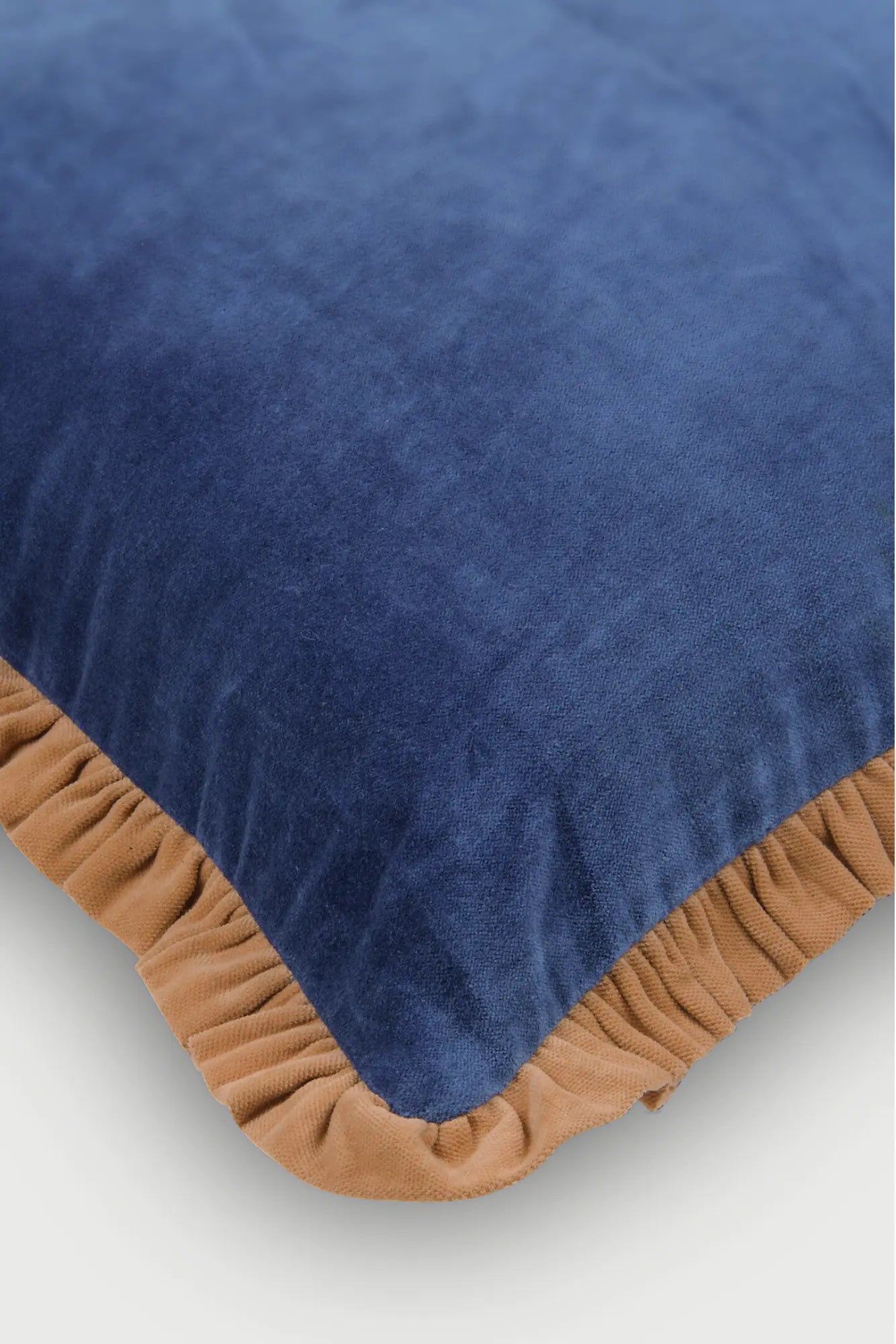 Jasper Ruffle Cobalt Blue Cushion Cover SanctuaryLiving