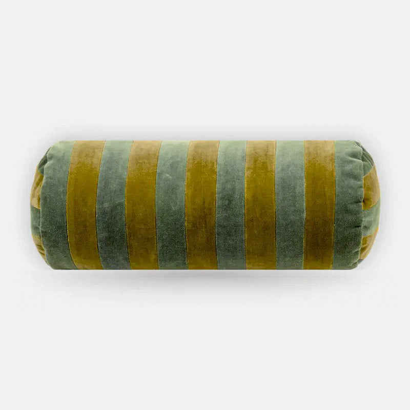 Holly Eucalyptus Striped Bolster Cover