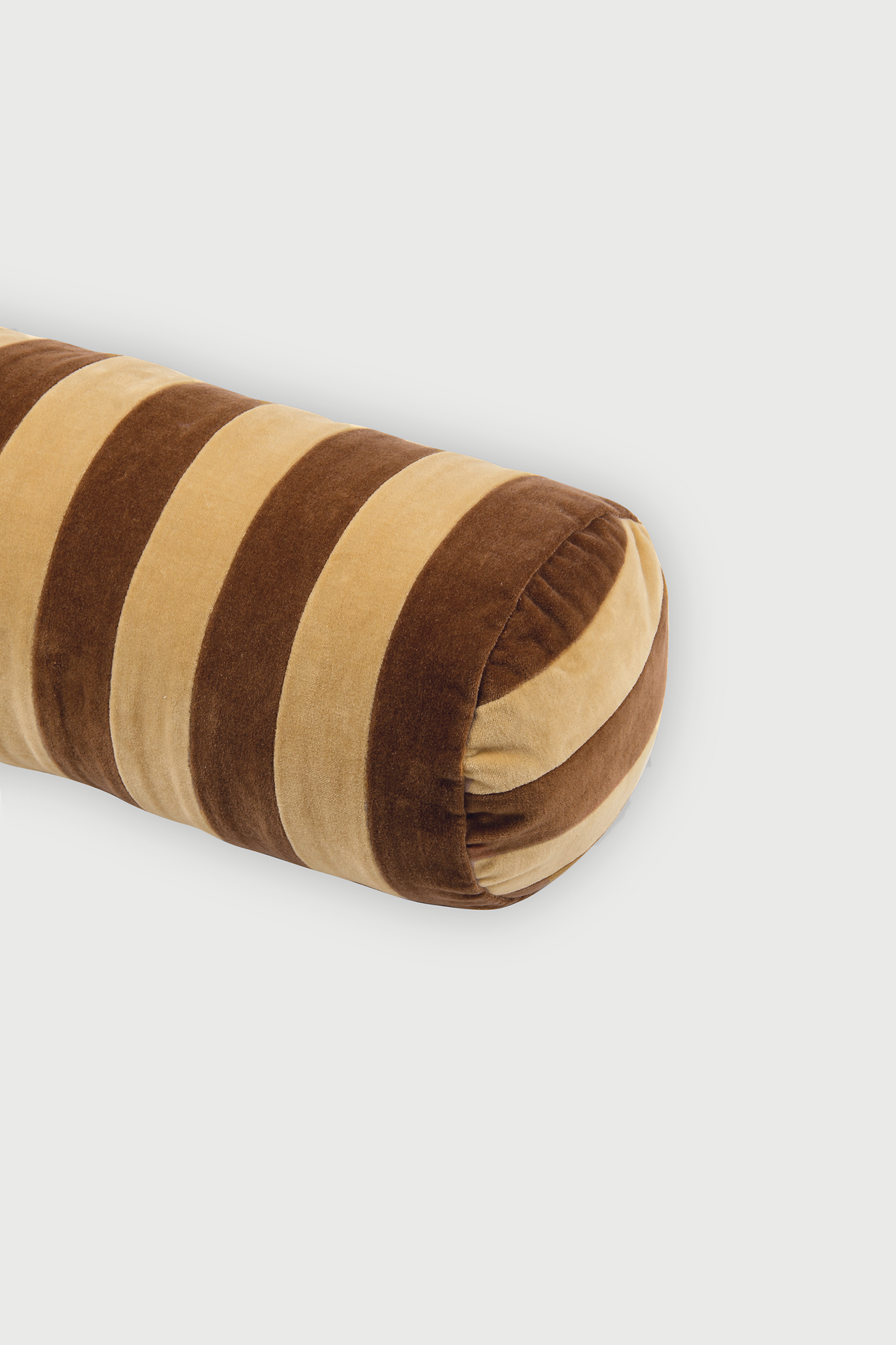 Holly Tan Brown Striped Bolster Cover