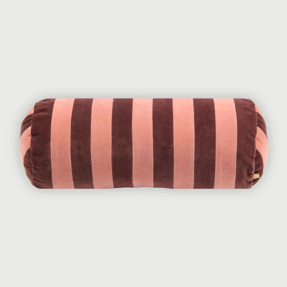 Holly Berry Striped Bolster Cover SanctuaryLiving