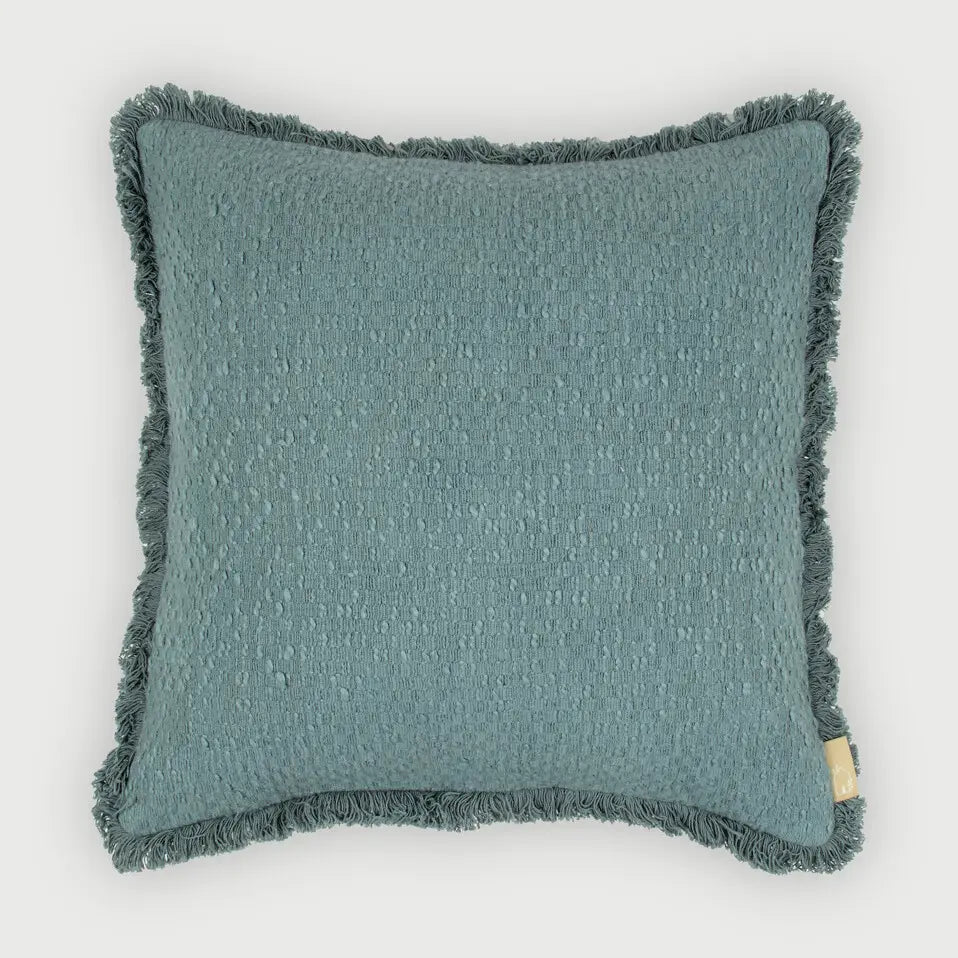 Reed Azure Slub Cushion Cover SanctuaryLiving
