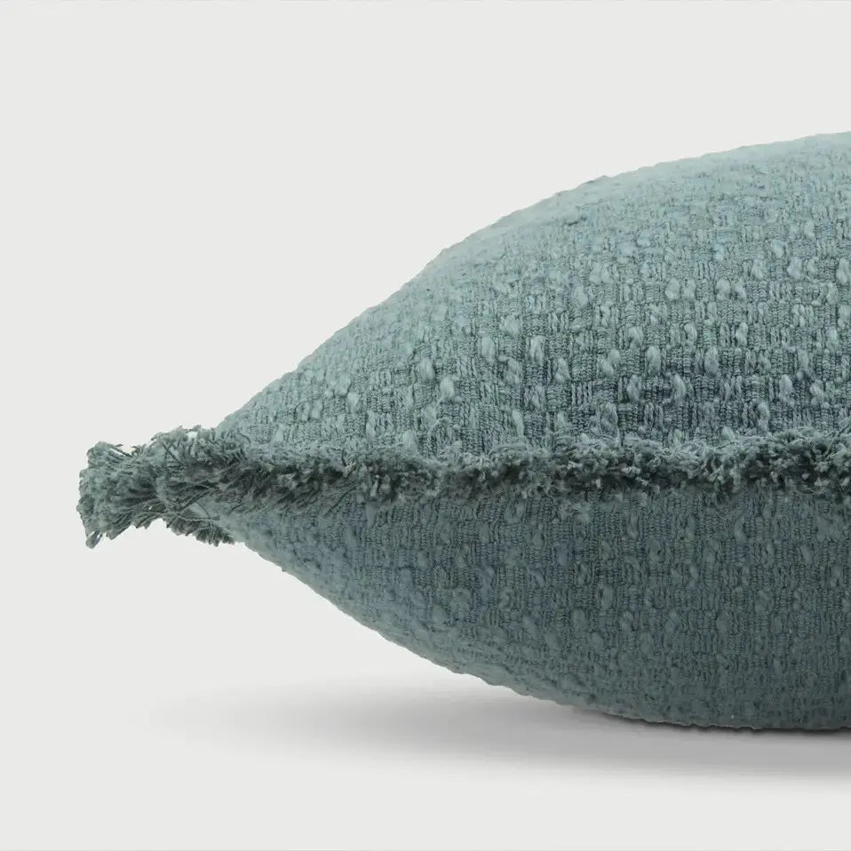 Reed Azure Slub Cushion Cover SanctuaryLiving