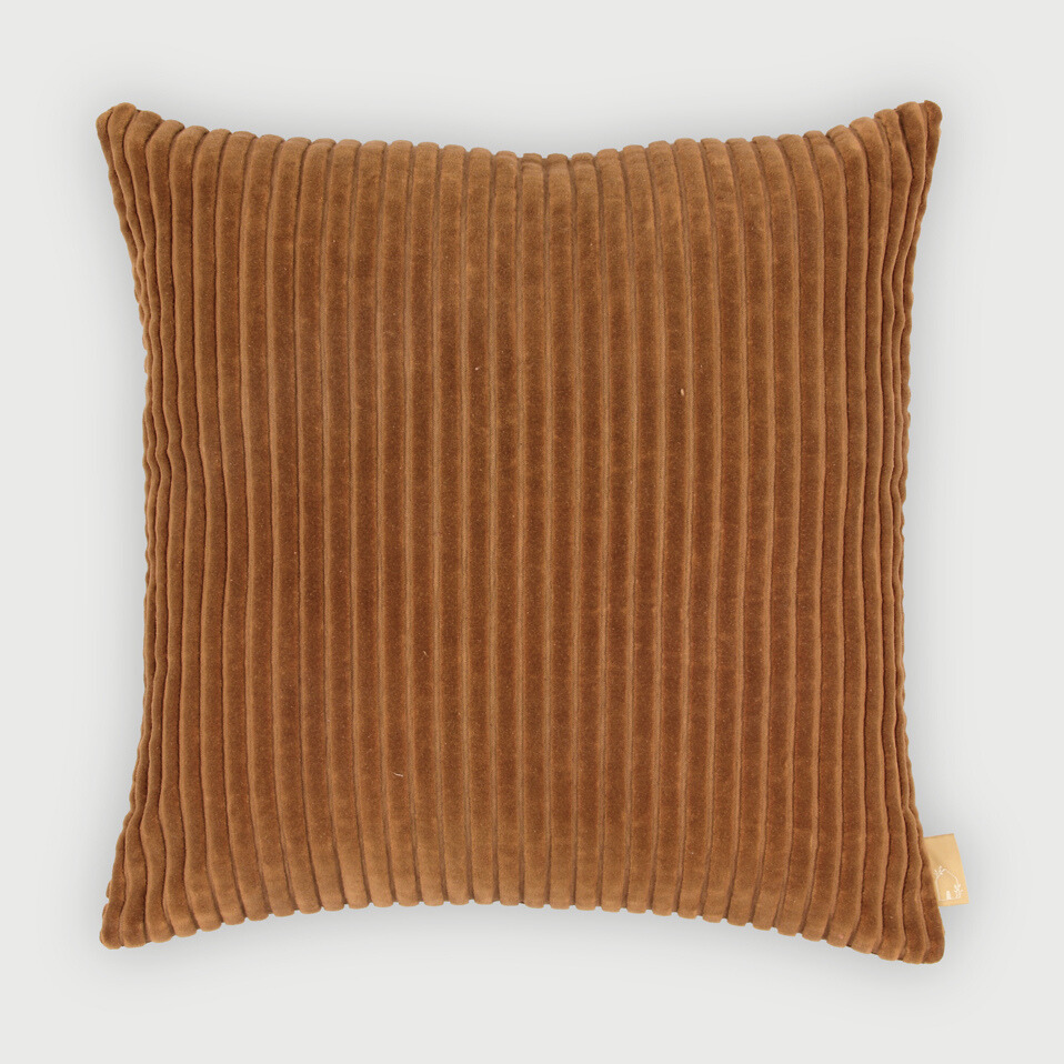 Luna Tan Brown Velvet Cushion Cover