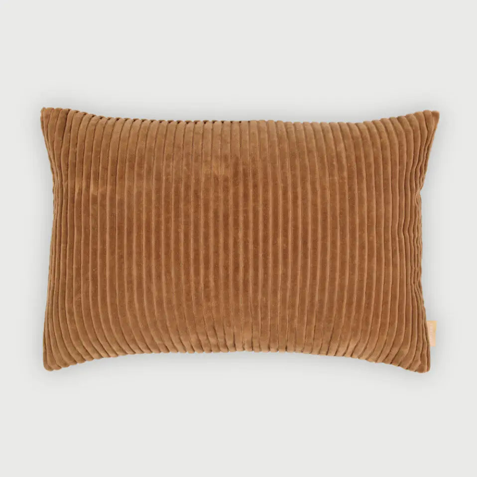 Luna Tan Brown Velvet Oblong Cushion Cover SanctuaryLiving