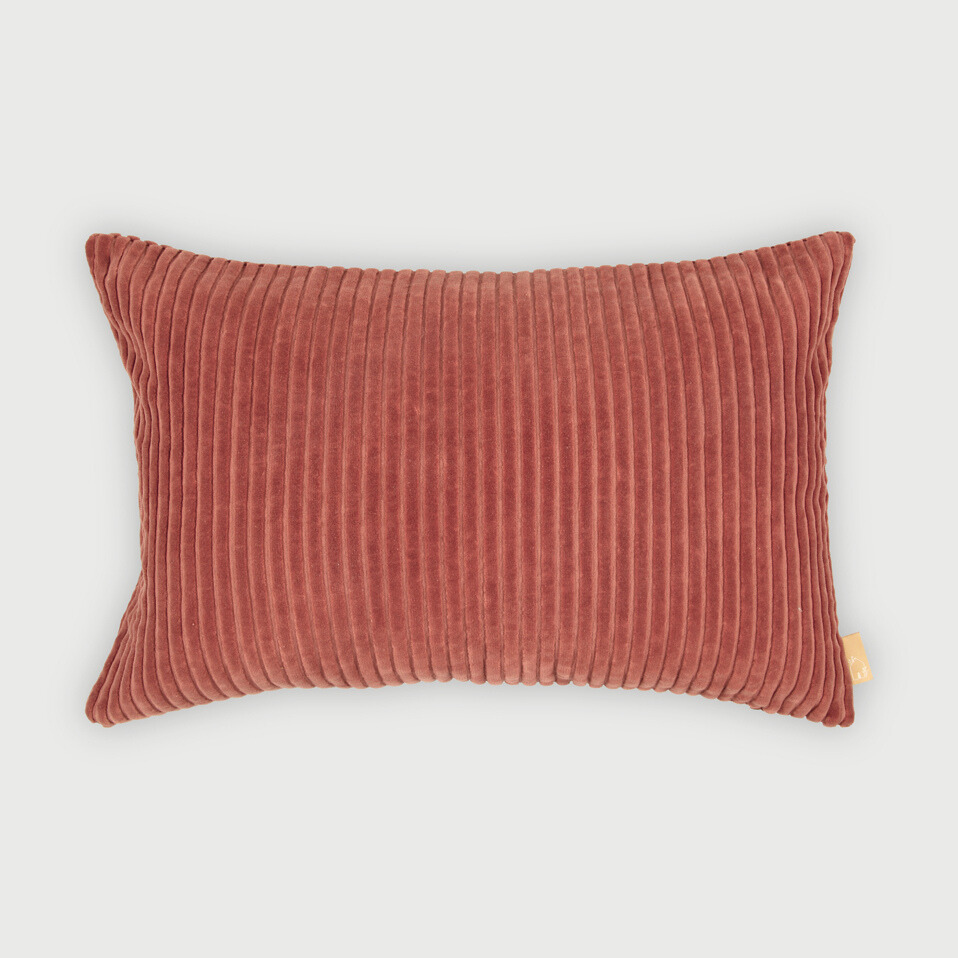 Luna Rhubarb Velvet Oblong Cushion Cover