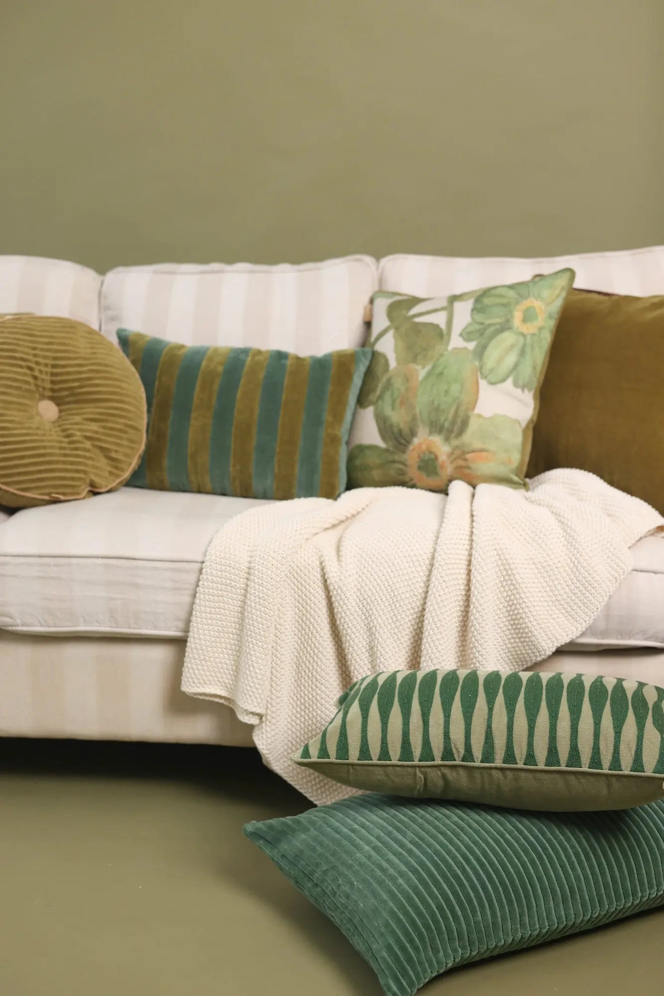 Luna Eucalyptus Velvet Cushion Cover SanctuaryLiving