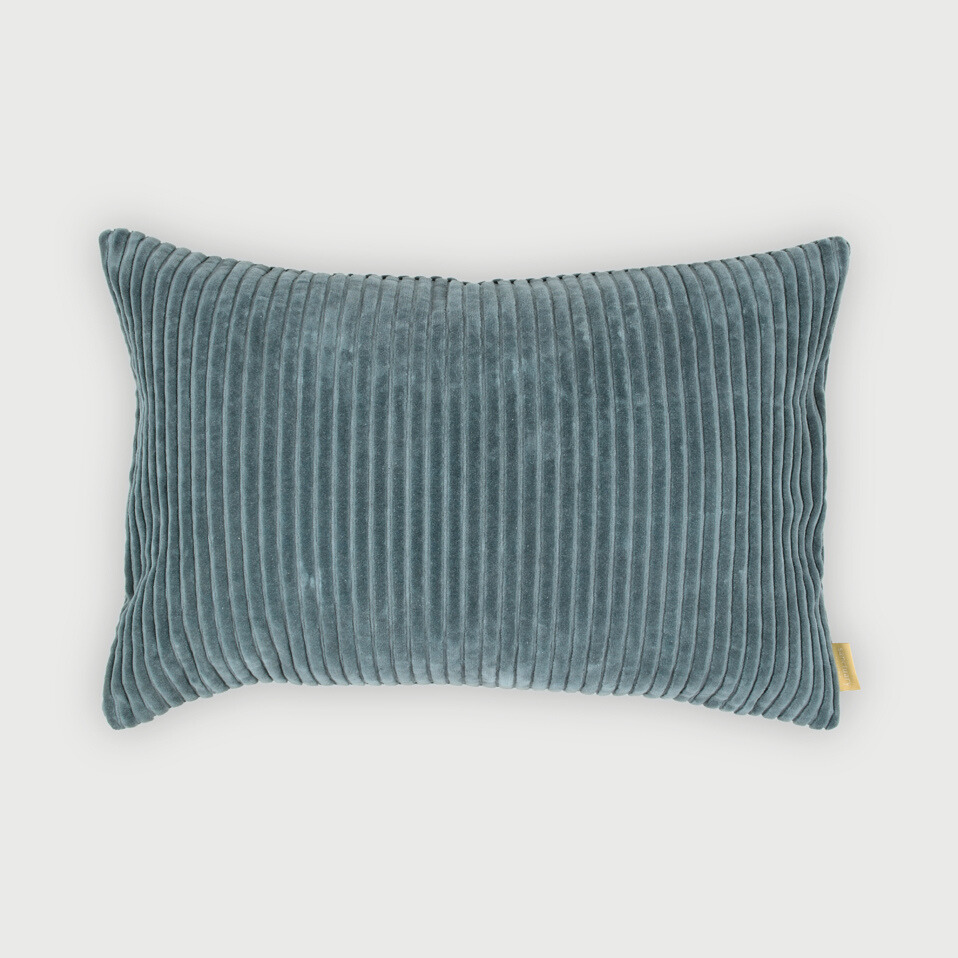 Luna Teal Velvet Oblong Cushion Cover