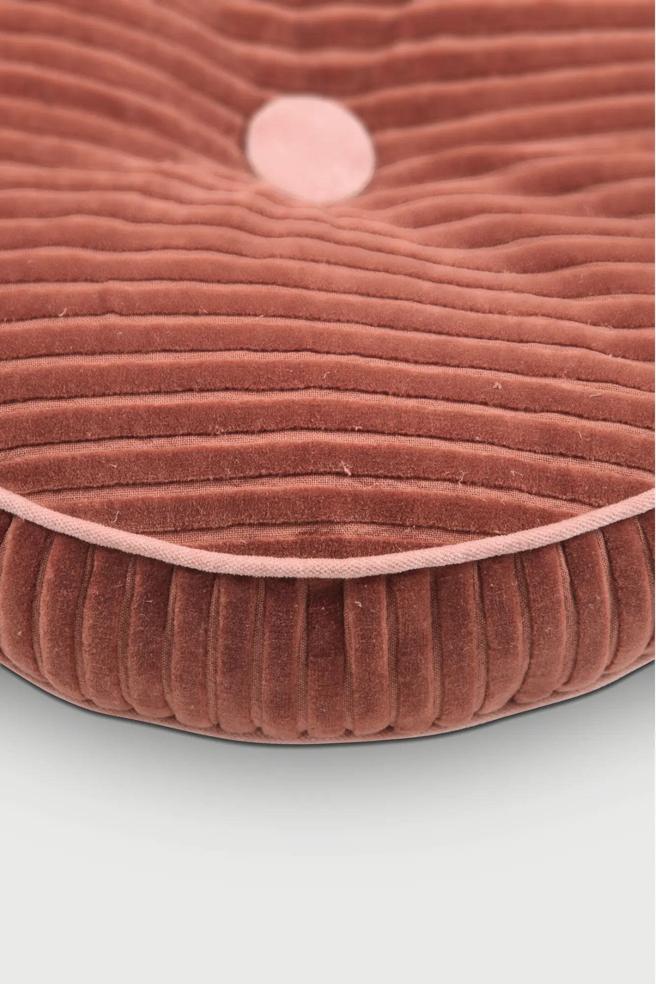 Luna Rhubarb Velvet Round Cushion SanctuaryLiving