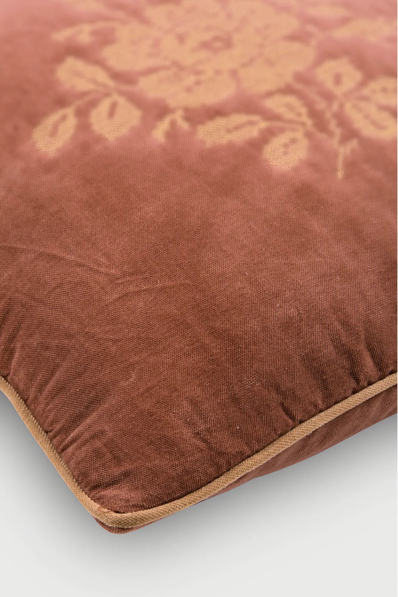 Camellia Rhubarb Cross Stitch Cushion Cover SanctuaryLiving