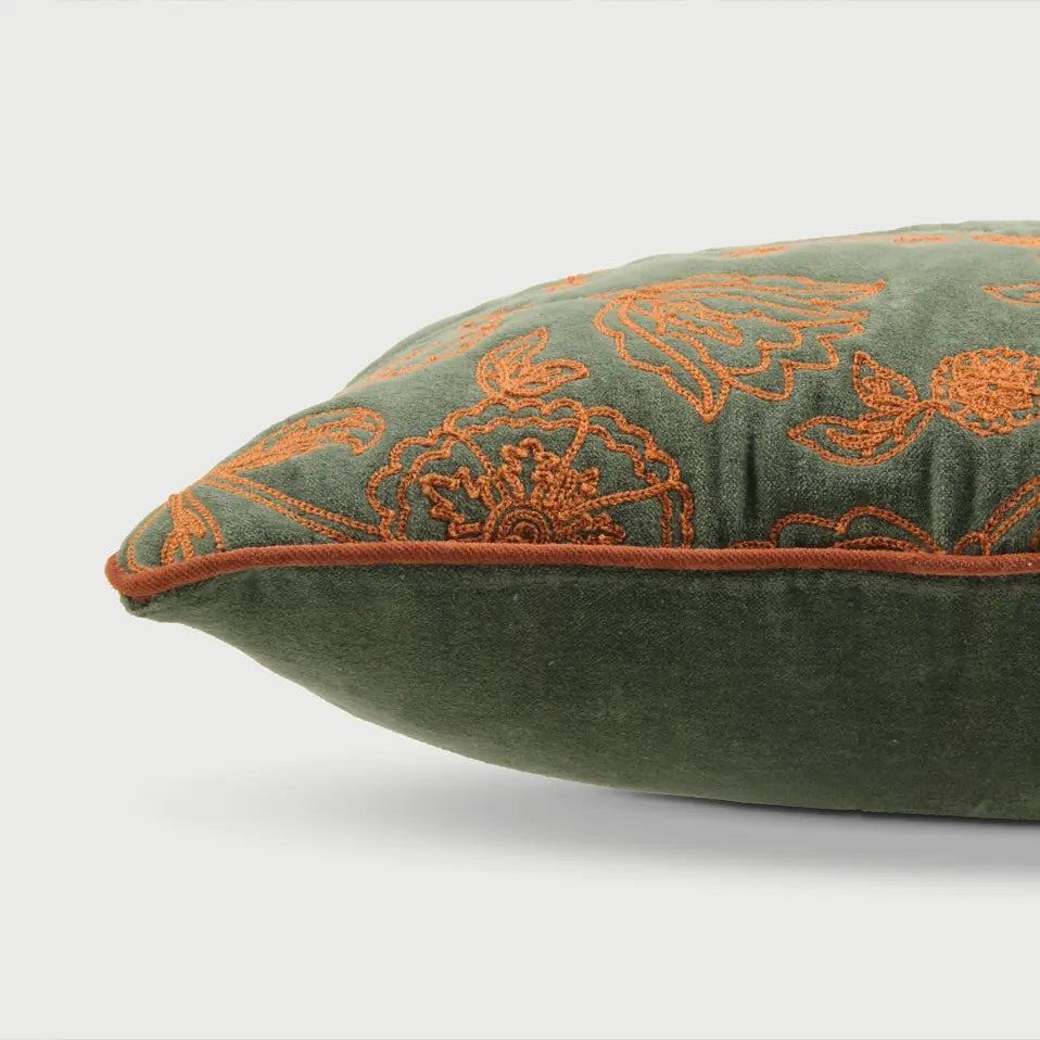 Rosabelle Chintz Eucalyptus Cushion Cover SanctuaryLiving
