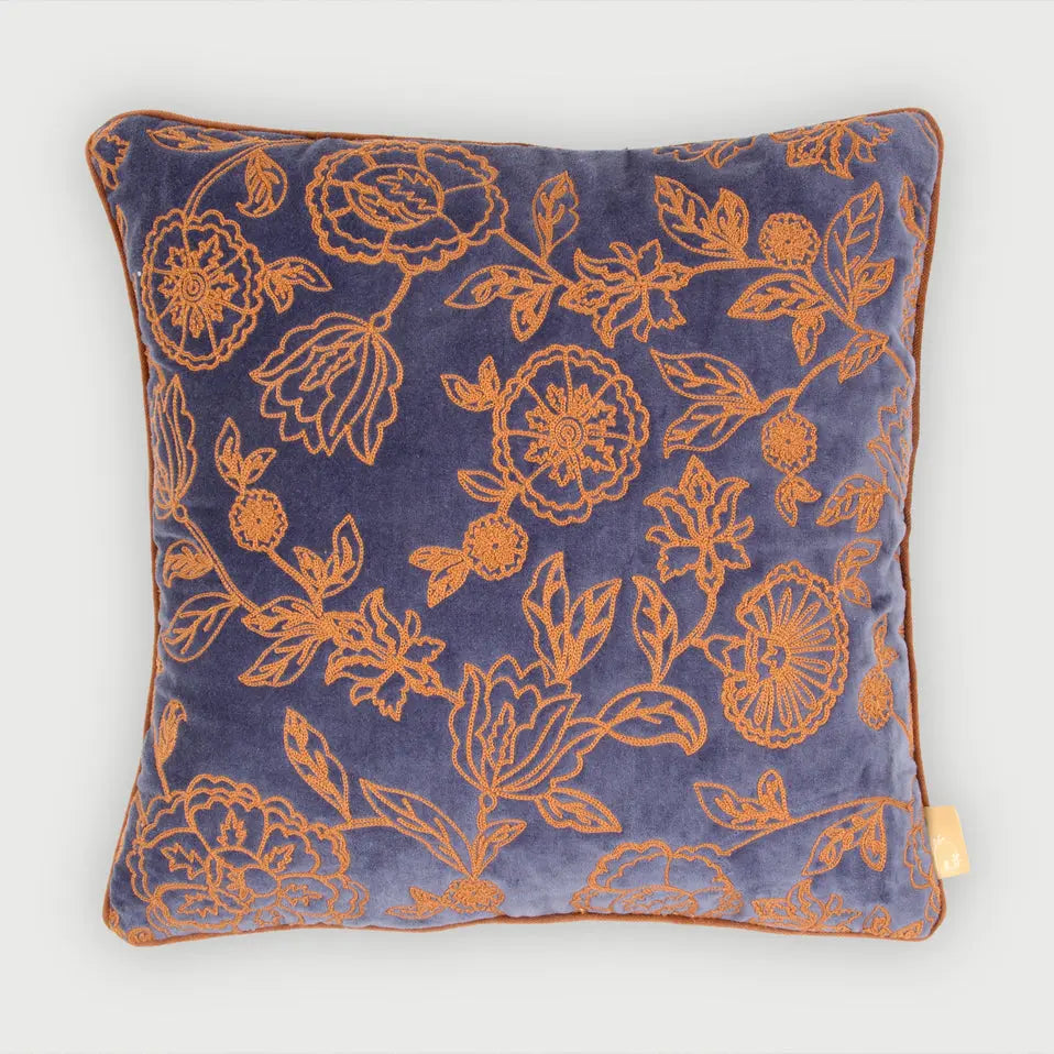 Rosabelle Chintz Cobalt Blue Cushion Cover SanctuaryLiving