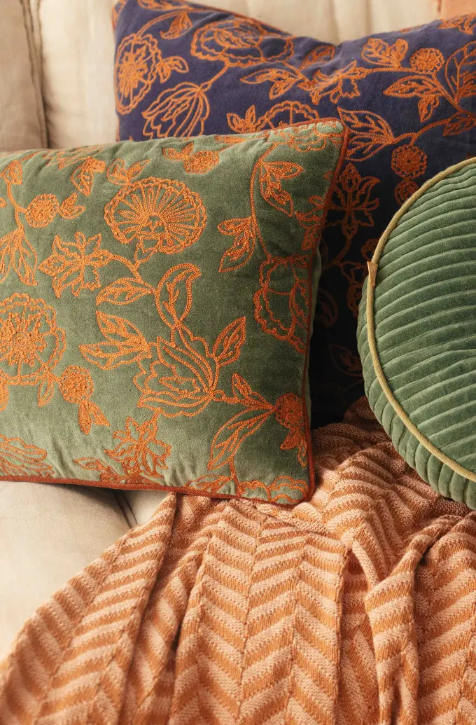 Rosabelle Chintz Eucalyptus Oblong Cushion Cover SanctuaryLiving