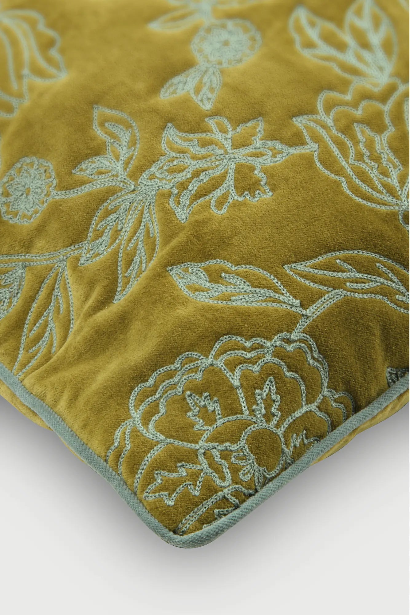 Rosabelle Chintz Olive Oblong Cushion Cover SanctuaryLiving