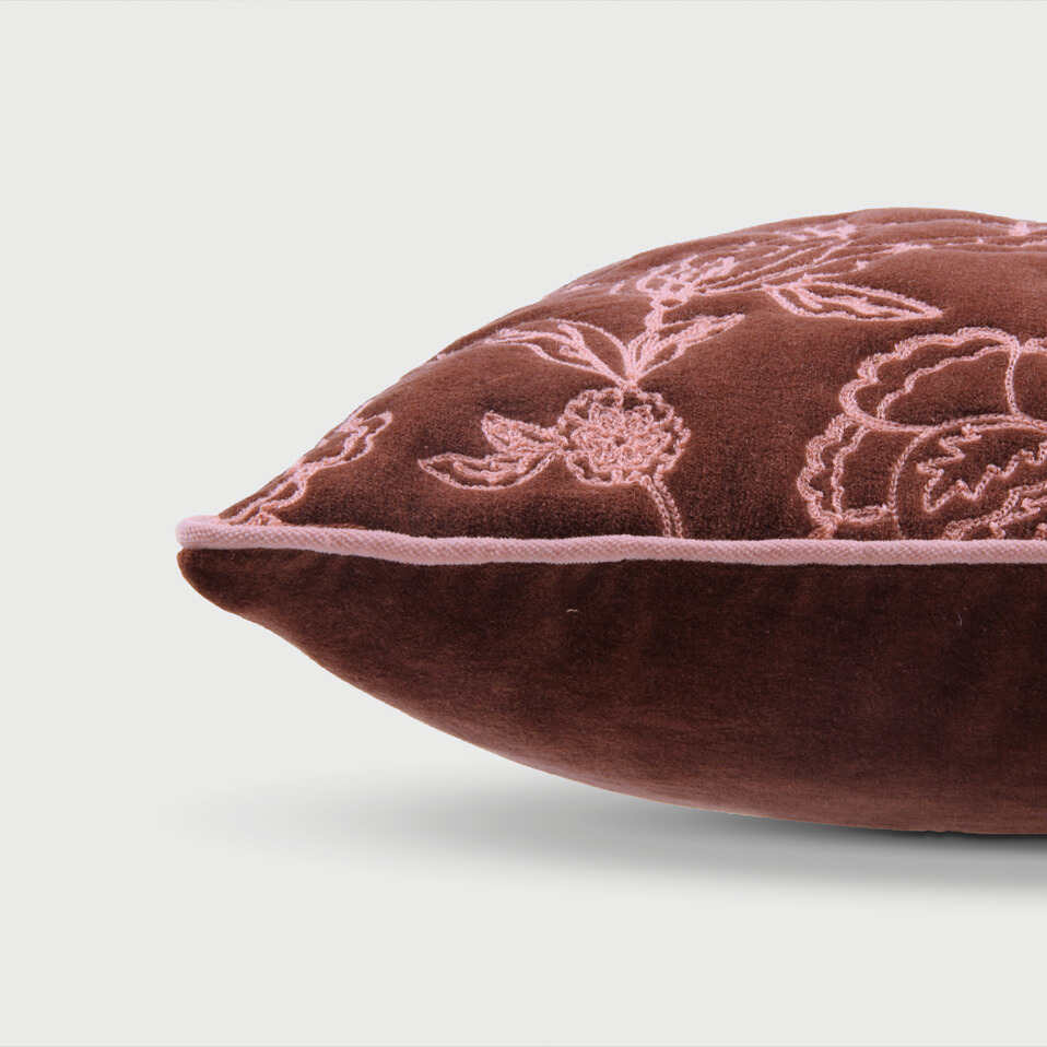 Rosabelle Chintz Berry Lumbar Cushion Cover