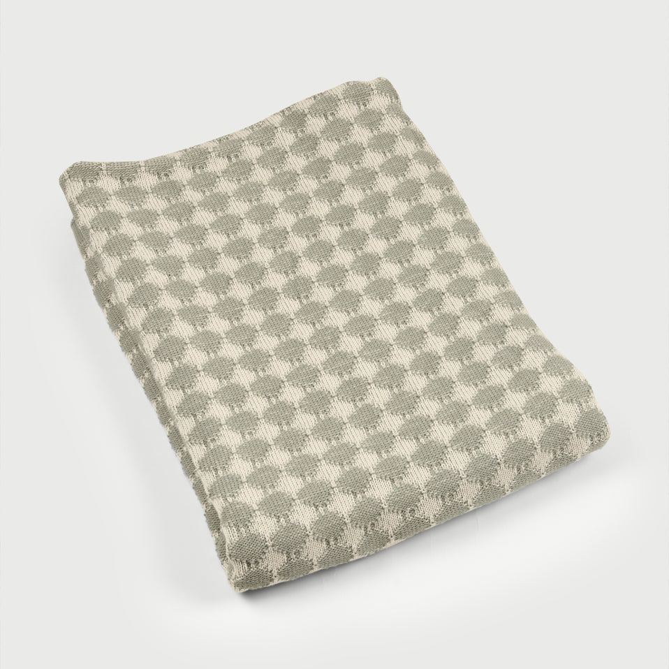 Ivy Sage Cotton Knitted Throw