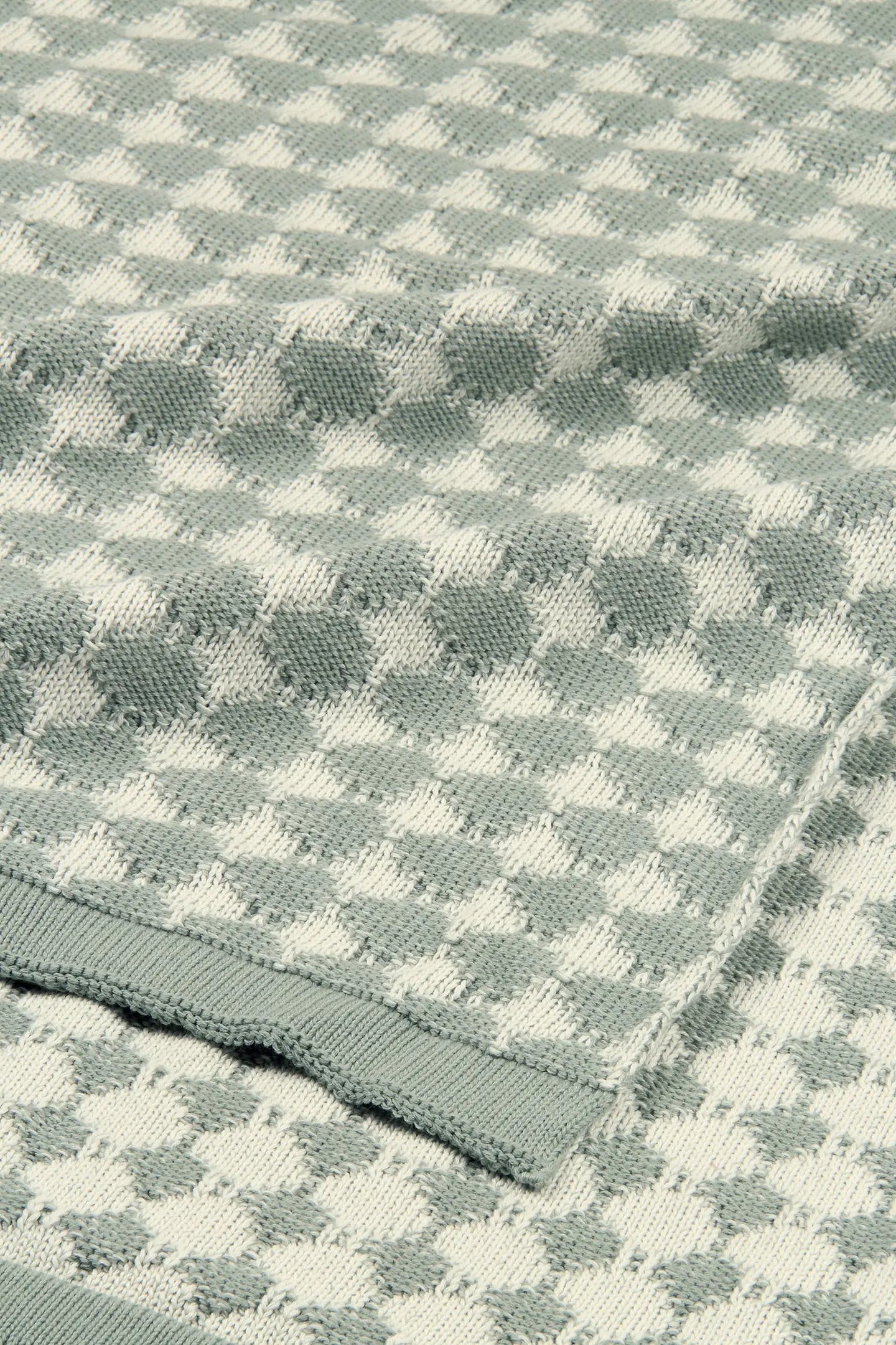 Ivy Sage Cotton Knitted Throw SanctuaryLiving