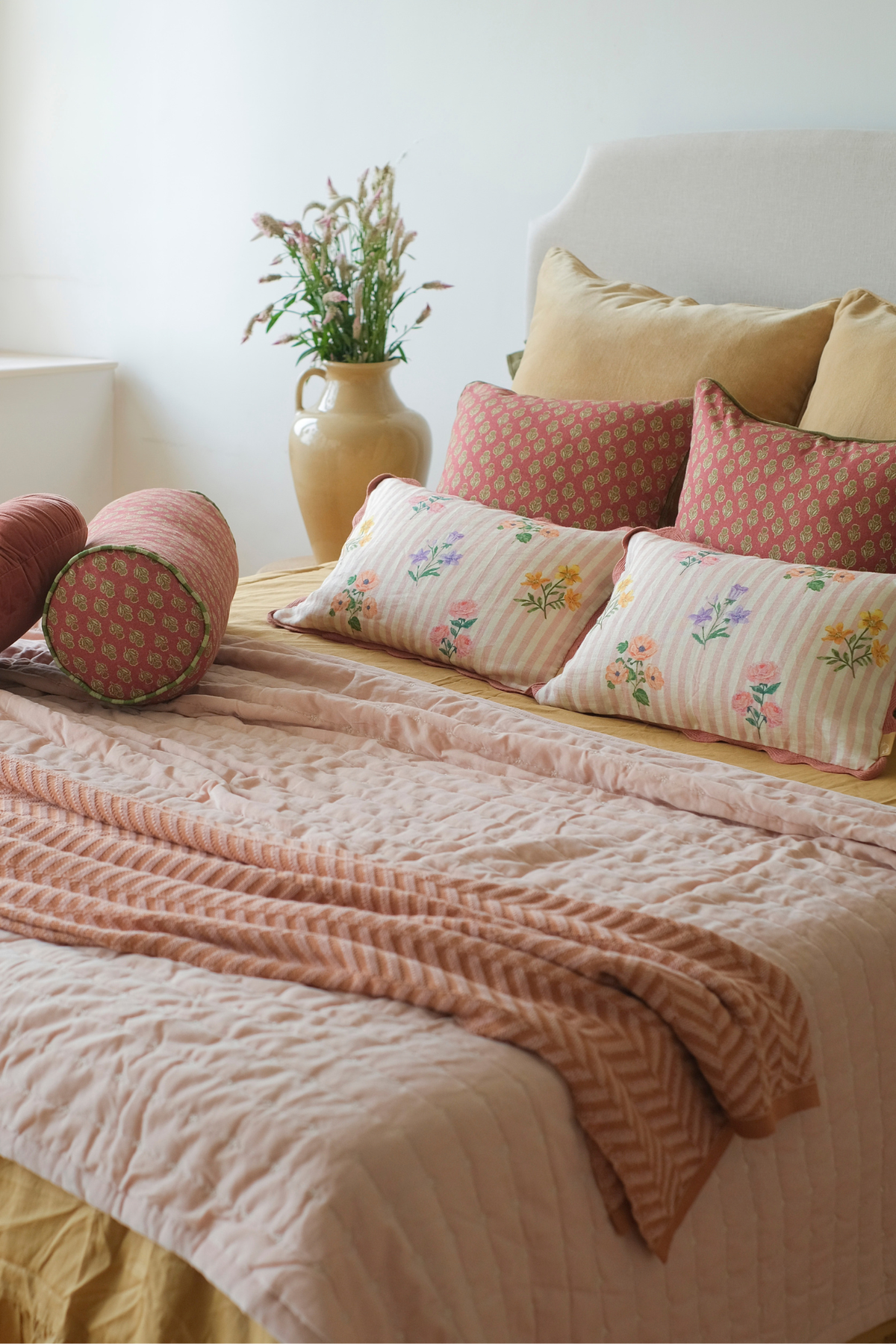 Sitara Blush Velvet Embroidered Quilt