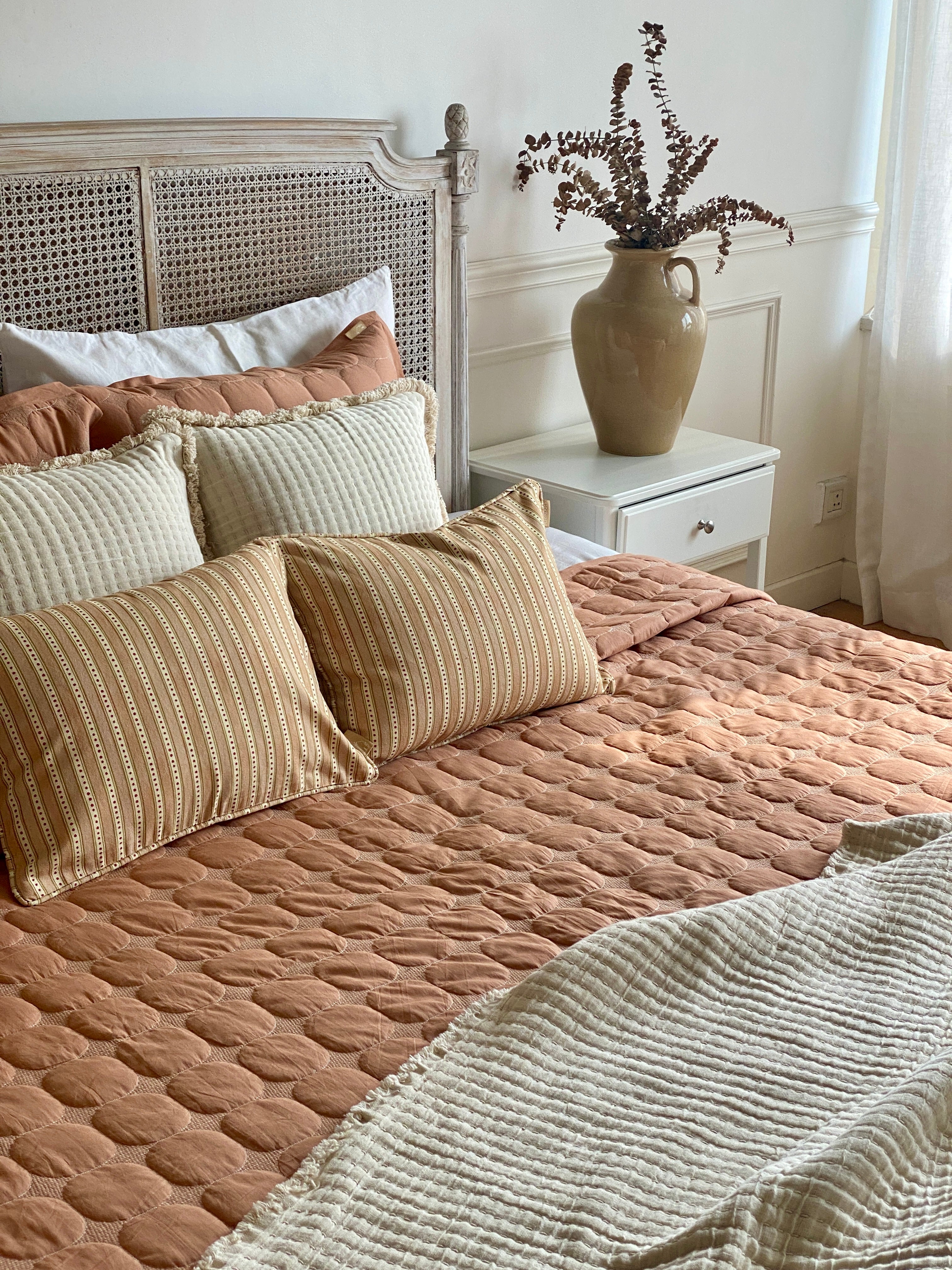 River Apricot Oblong Cushion Cover