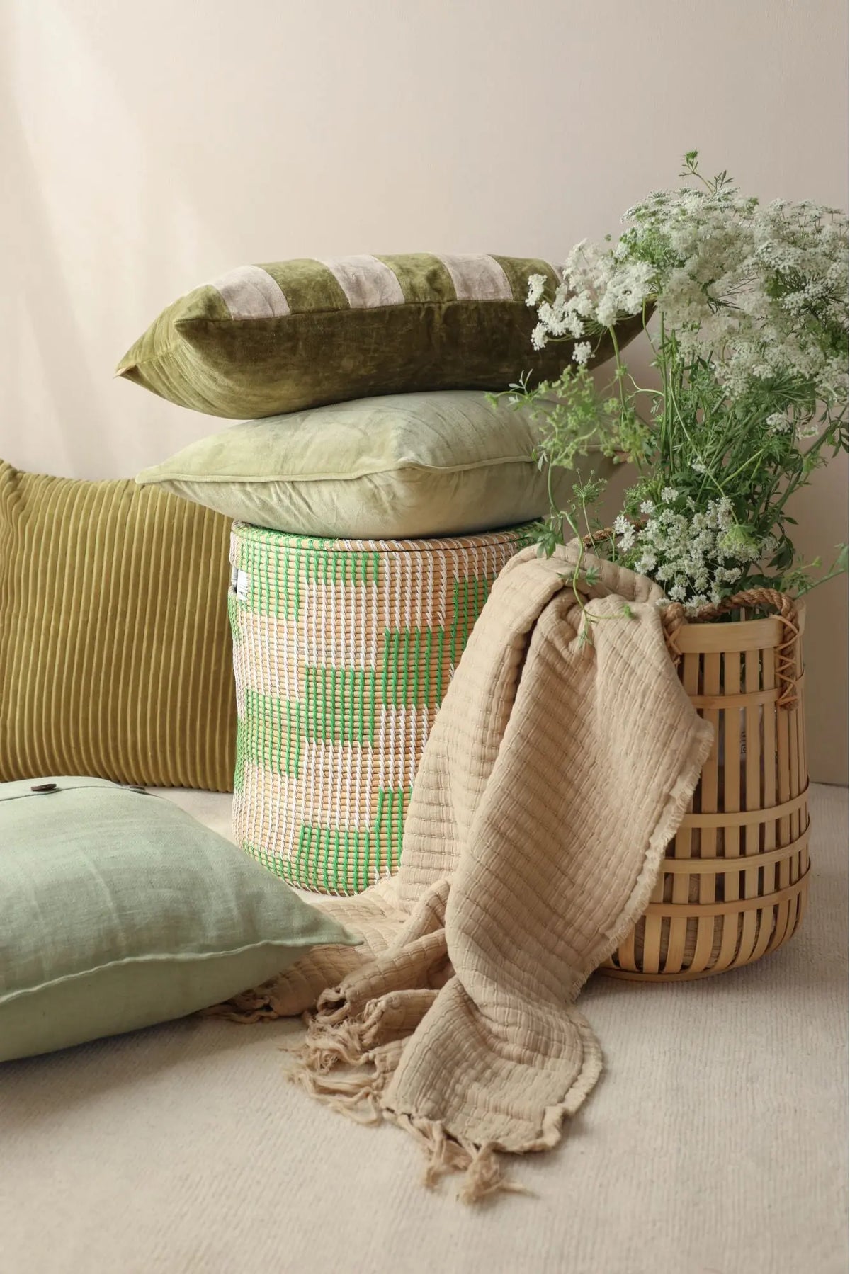 Trail Blush Cotton Throw SanctuaryLiving