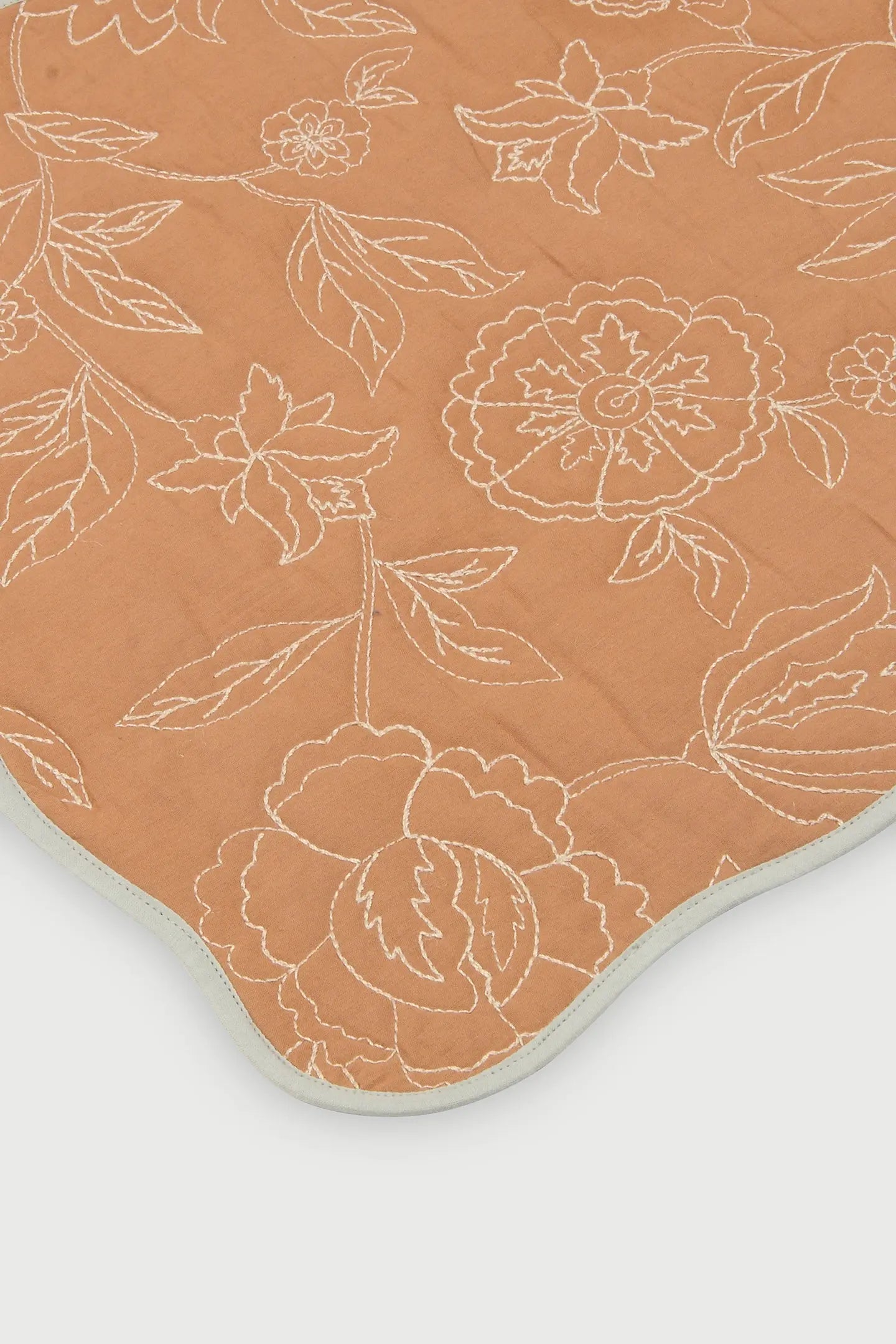 Rosabelle Chintz Spice Scallop Mats-Set of 2 SanctuaryLiving